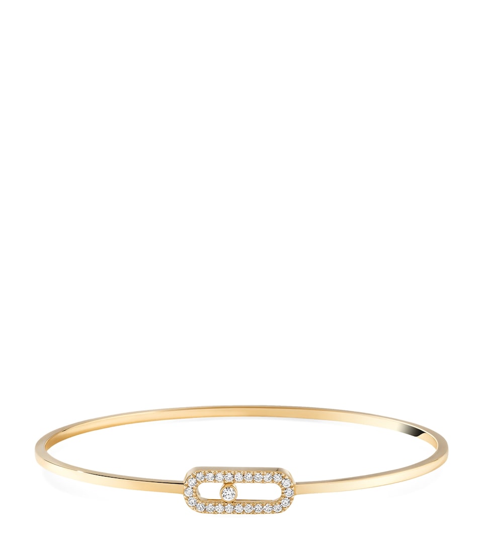 Messika Move Uno Yellow Gold and Diamond Bangle Yellow Gold