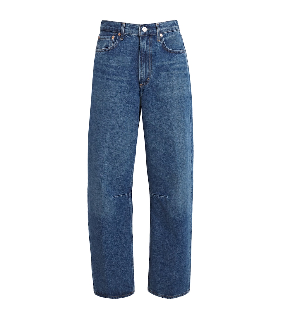 Citizens of Humanity Womens Miro Barrel-Leg Relaxed Jeans Azure Blue (indigo)