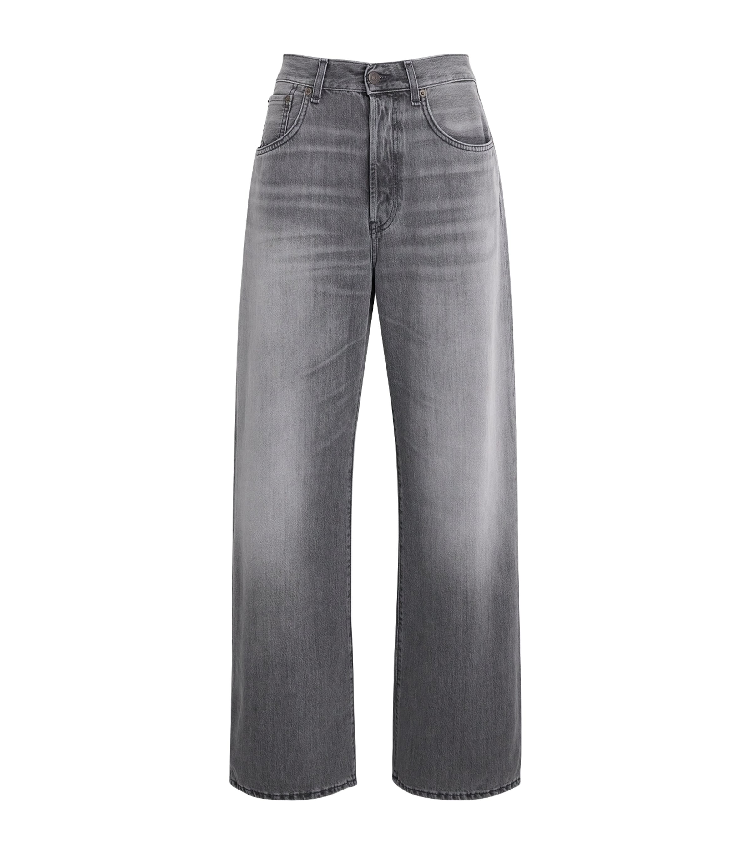 Acne Studios Womens 2021F Mid-Rise Flared Jeans Grey