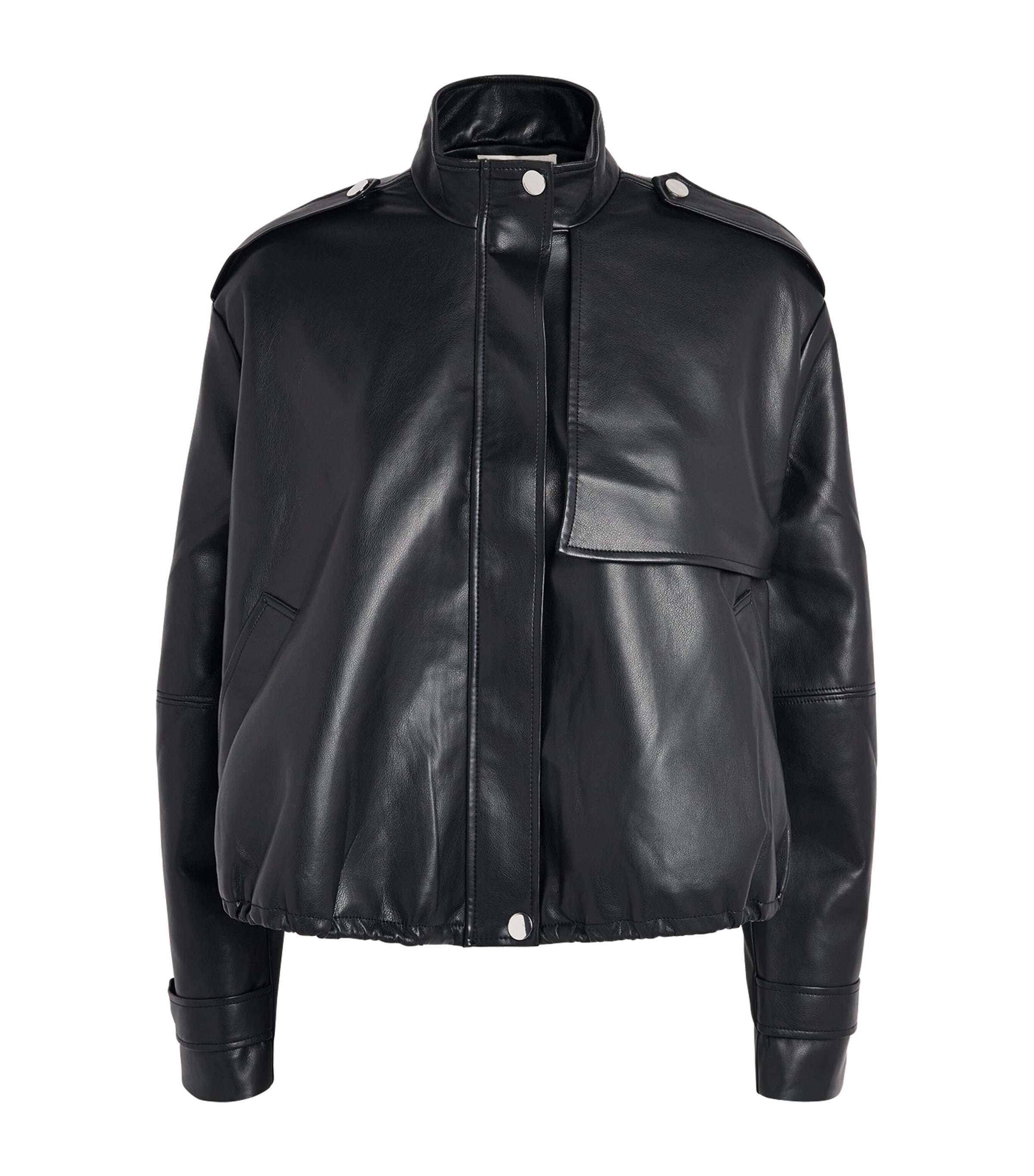 Toccin Womens Funnel-Neck Alyssa Bomber Jacket Jet