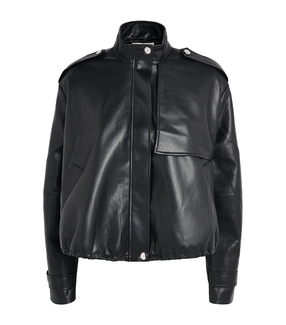 Toccin Womens Funnel-Neck Alyssa Bomber Jacket Jet