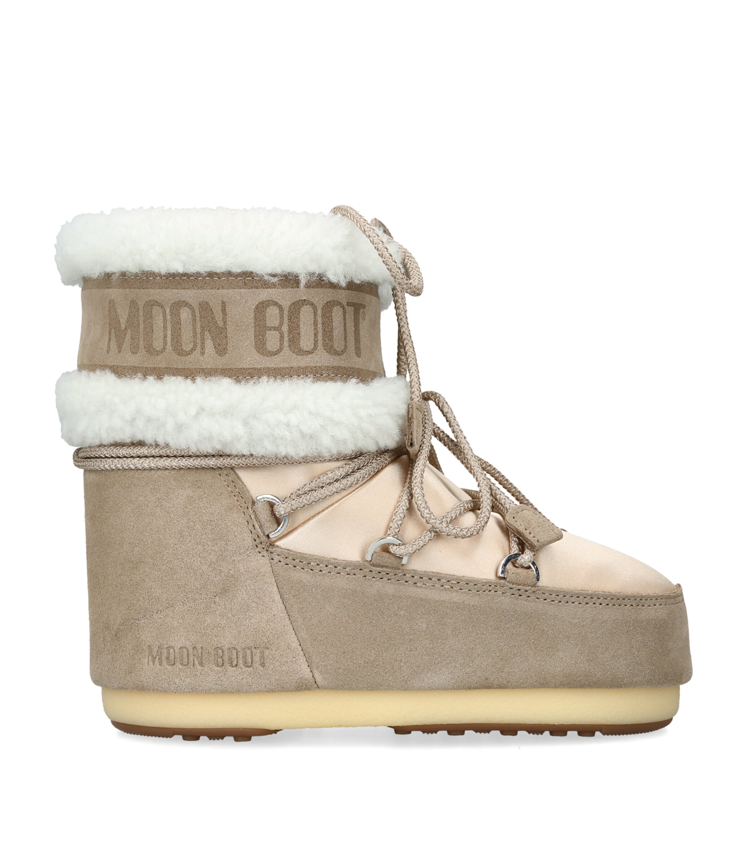 Moon Boot Shearling Pearly Plus Boots Peach