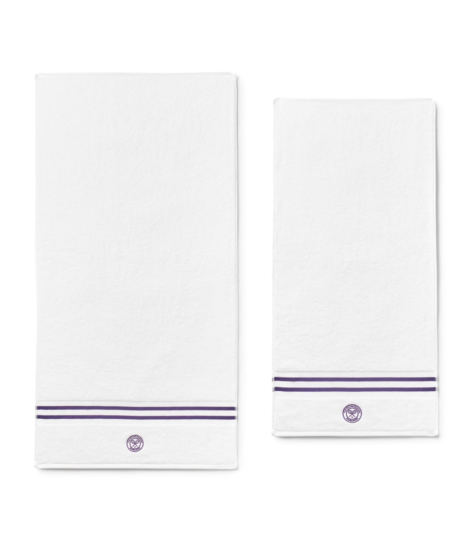 Christy x Wimbledon Baseline Bath and Hand Towel Set Purple