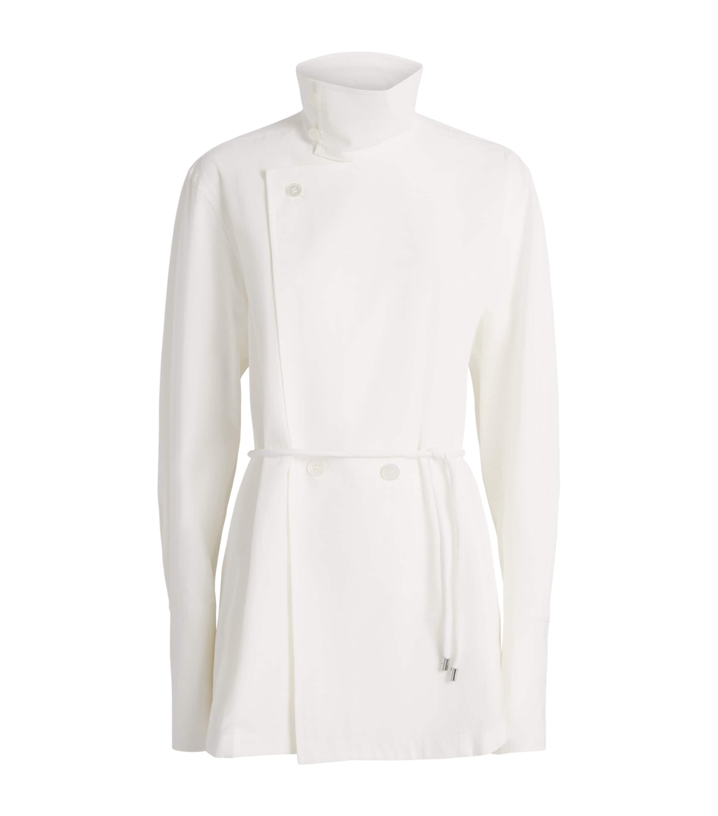 Issey Miyake Womens Cotton Monsieur Shirt White