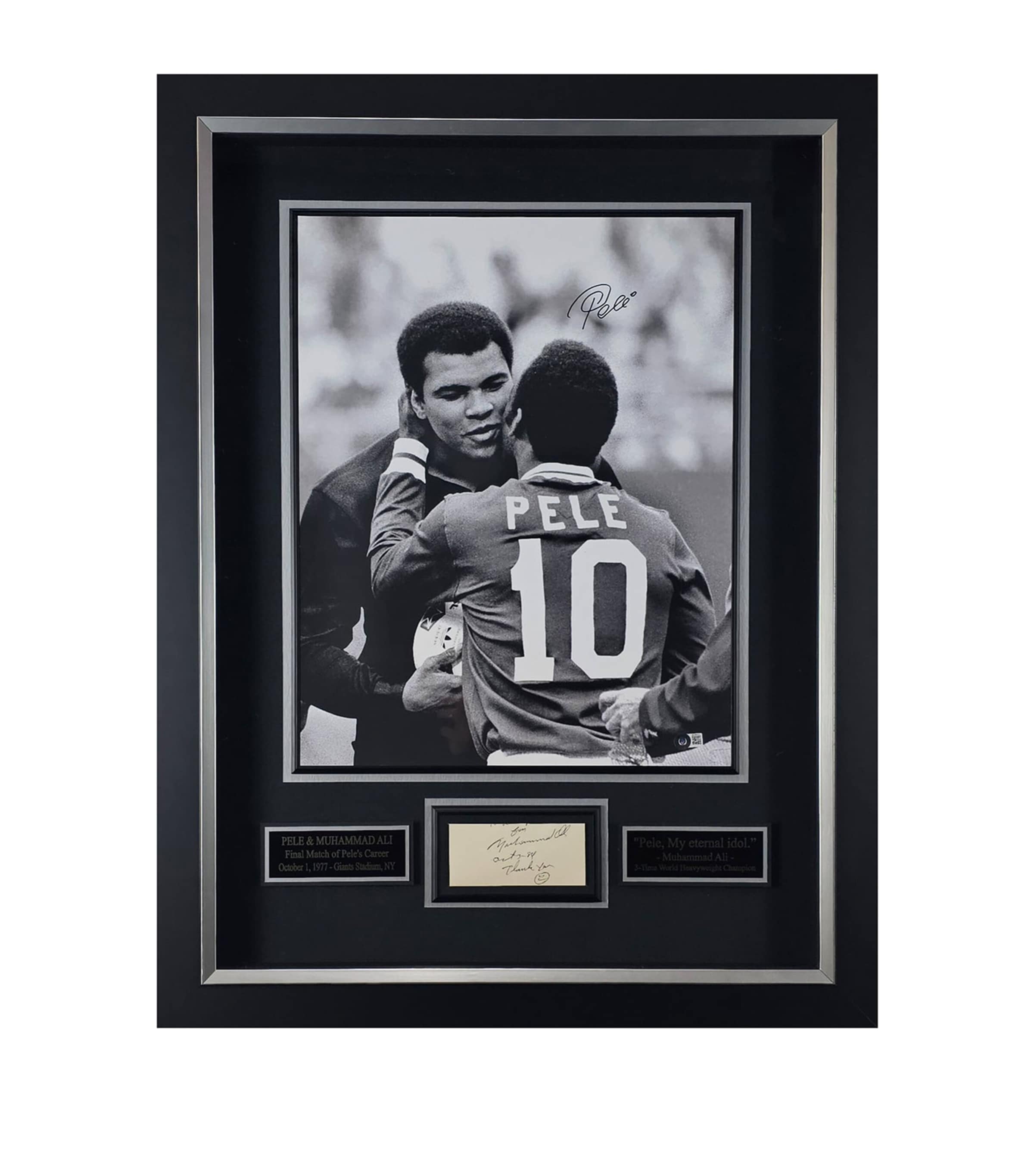 Leipzig Galleries Muhammad Ali Meets Pele Signed Framed Display