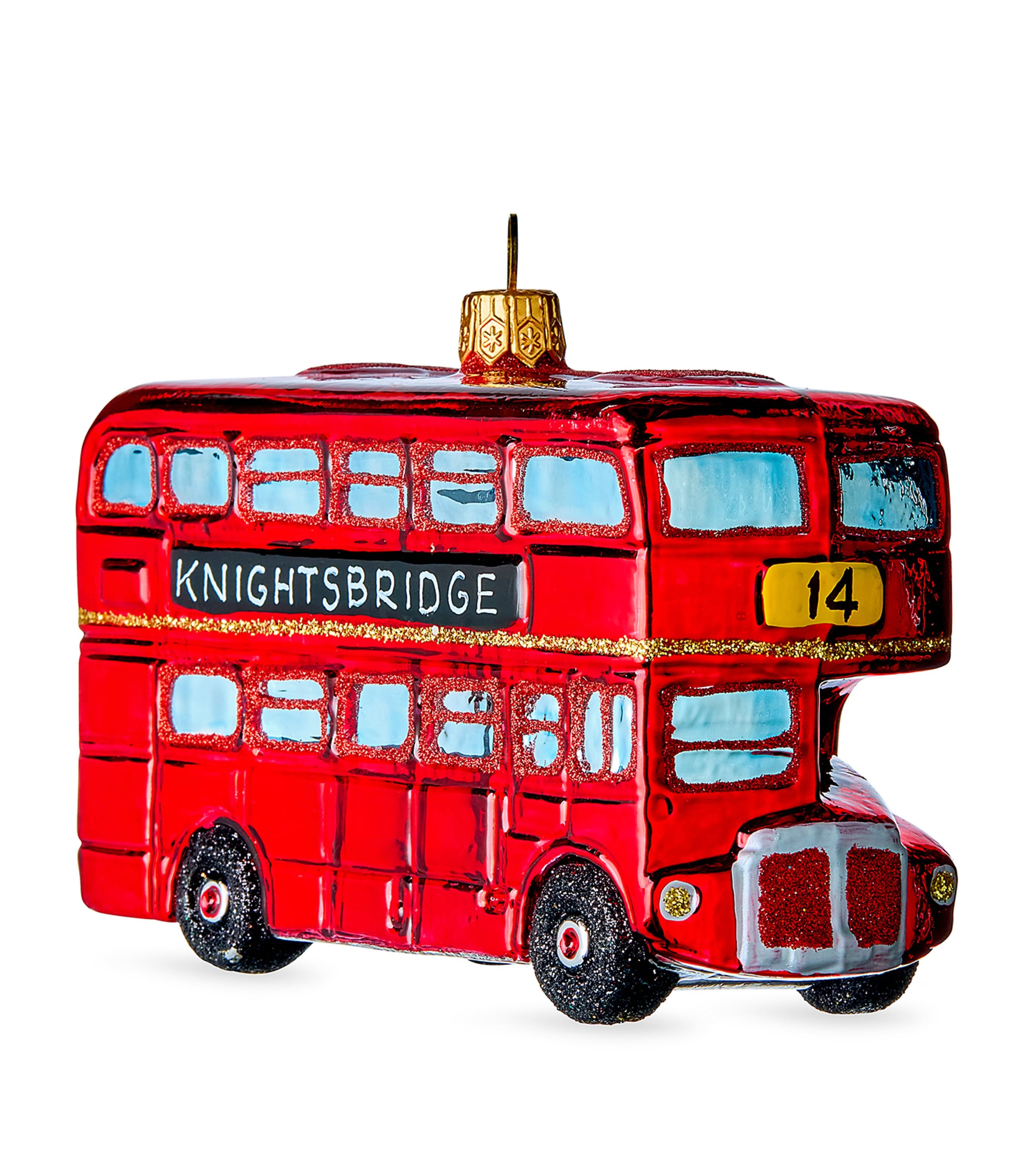 Glass London Bus Tree Decoration