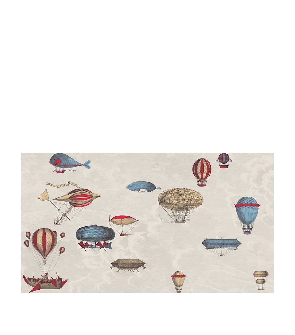 x Fornasetti Set of 2 Macchine Volanti Wallpaper Rolls