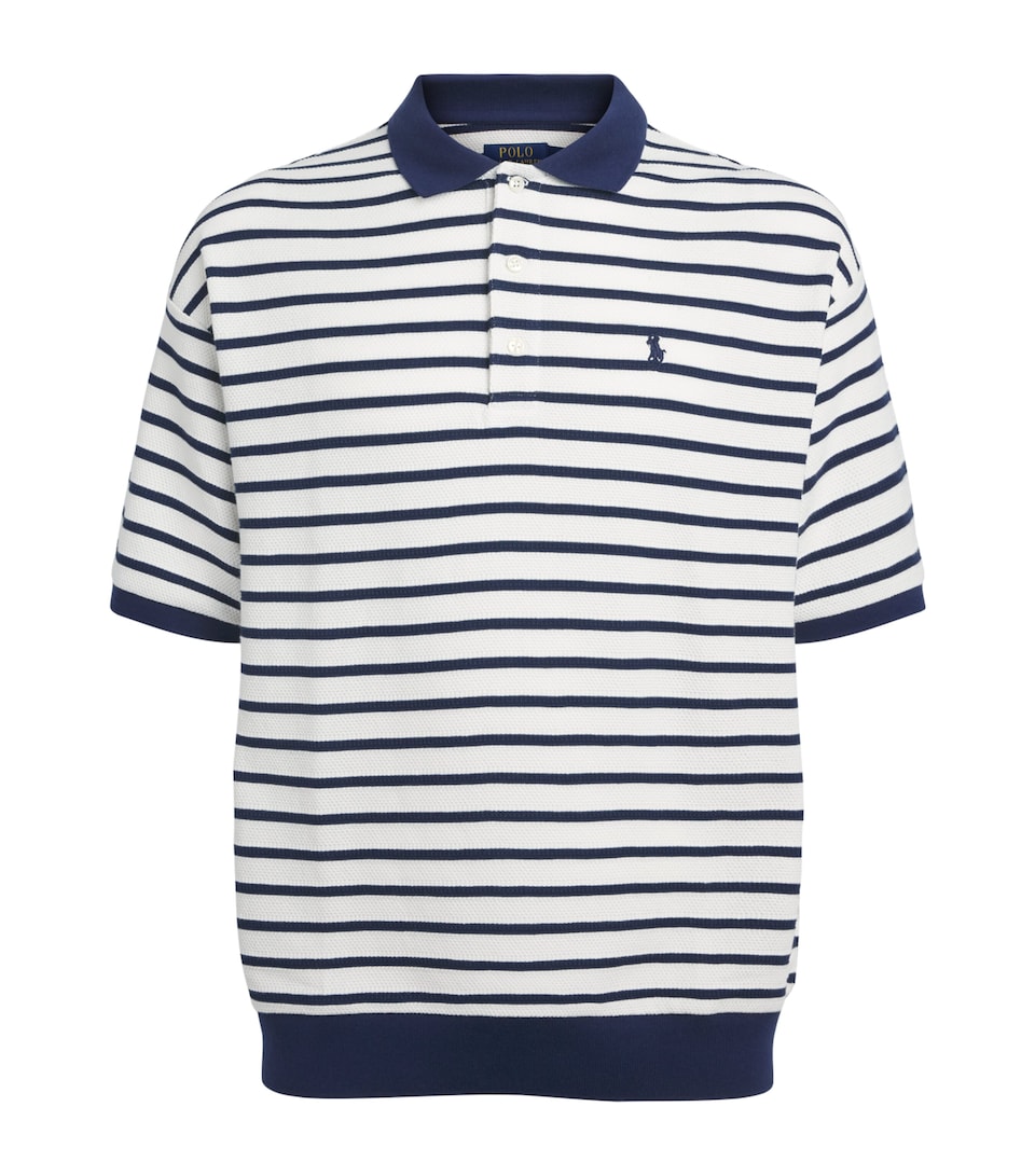 Polo Ralph Lauren Mens Cotton Mesh Slim Polo Shirt Nevis/newport Navy