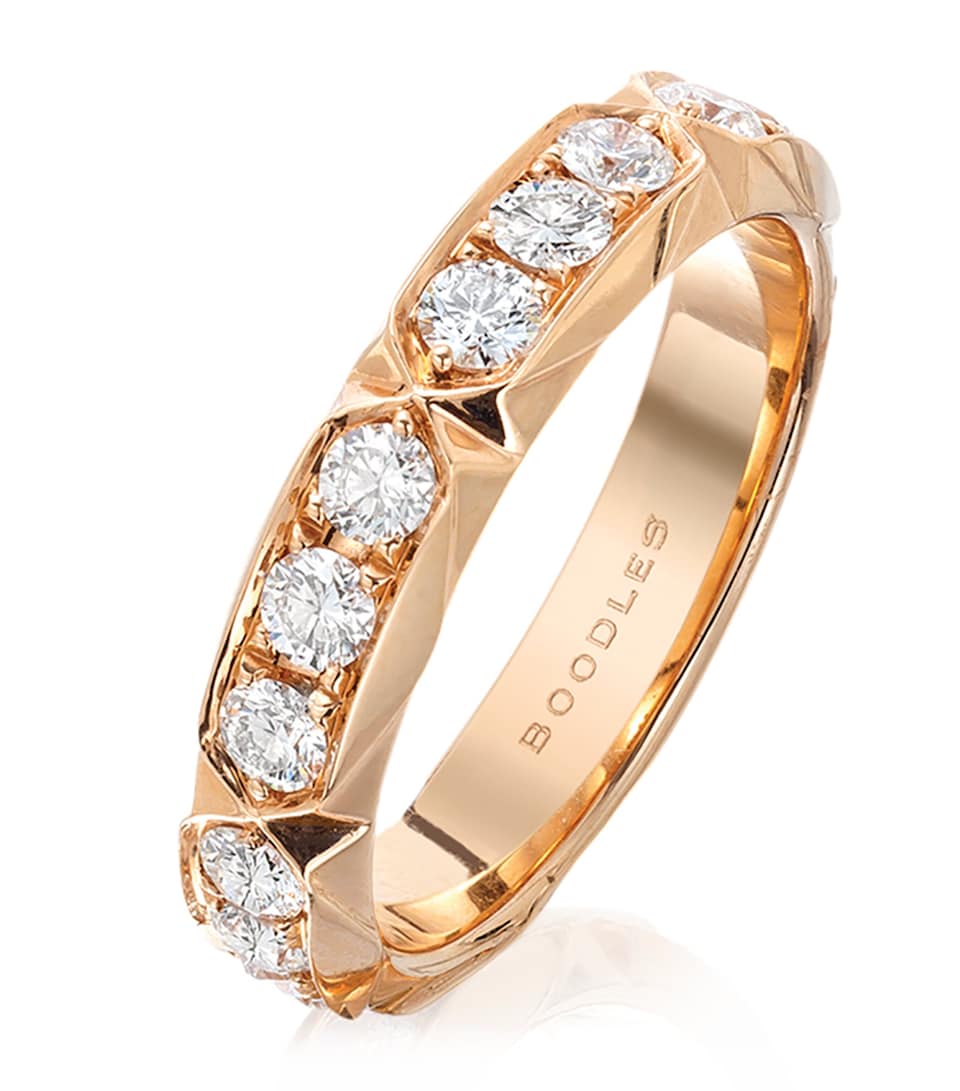 Large Rose Gold and Diamond Jazz Ring
