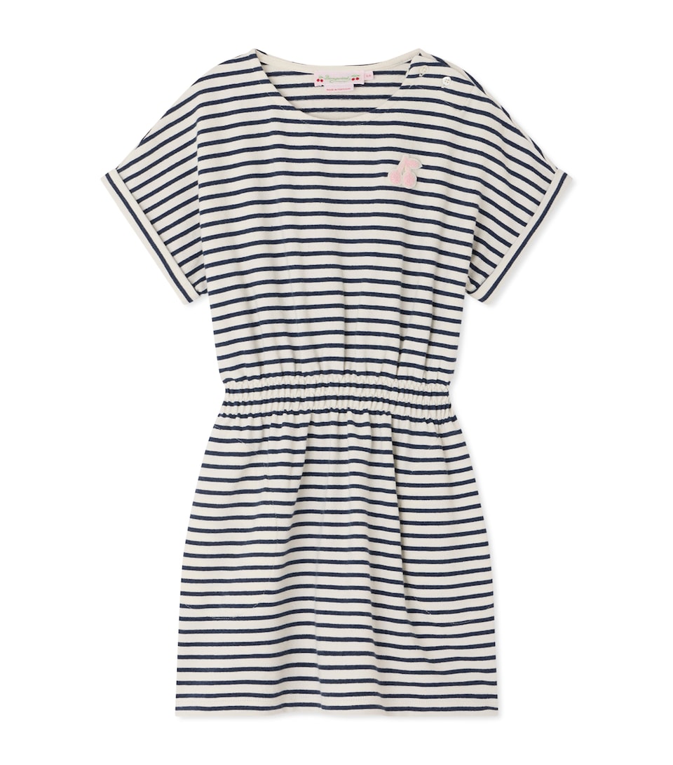Bonpoint Cotton Stripe Dress (10-14 Years) Indigo