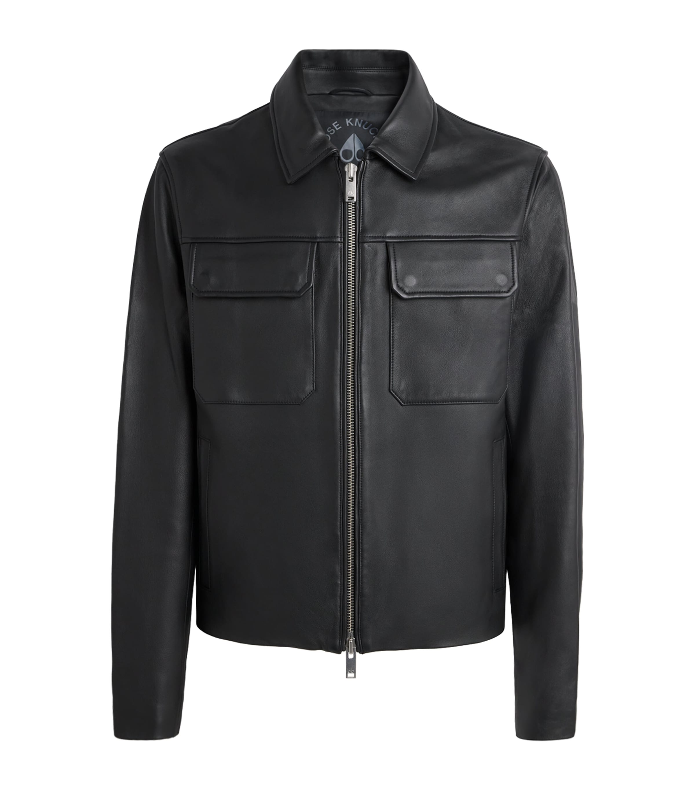 Moose Knuckles Mens Sheepskin Jacques Bunny Jacket Black