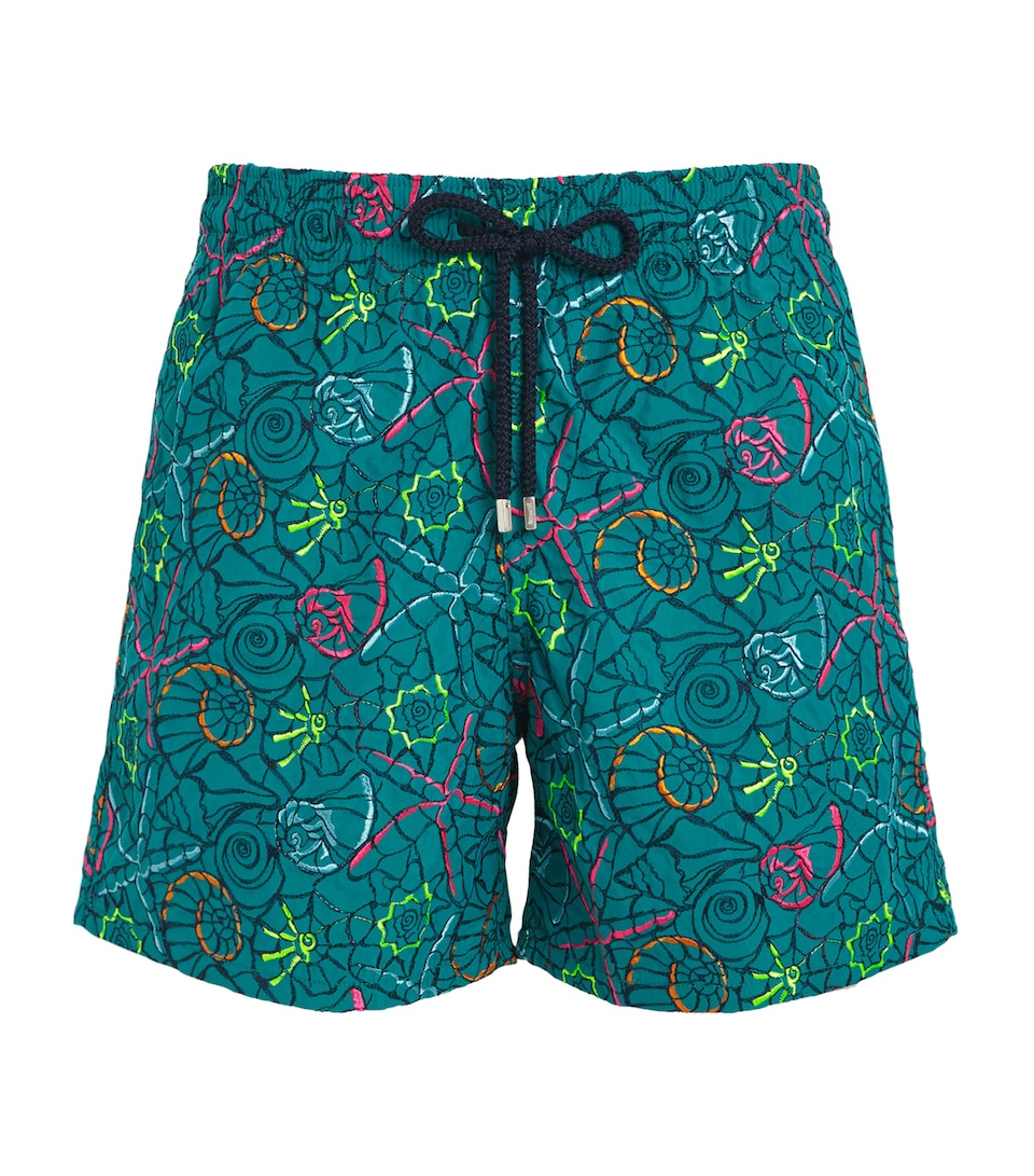 Sea Shells Embroidered Mistral Swim Shorts