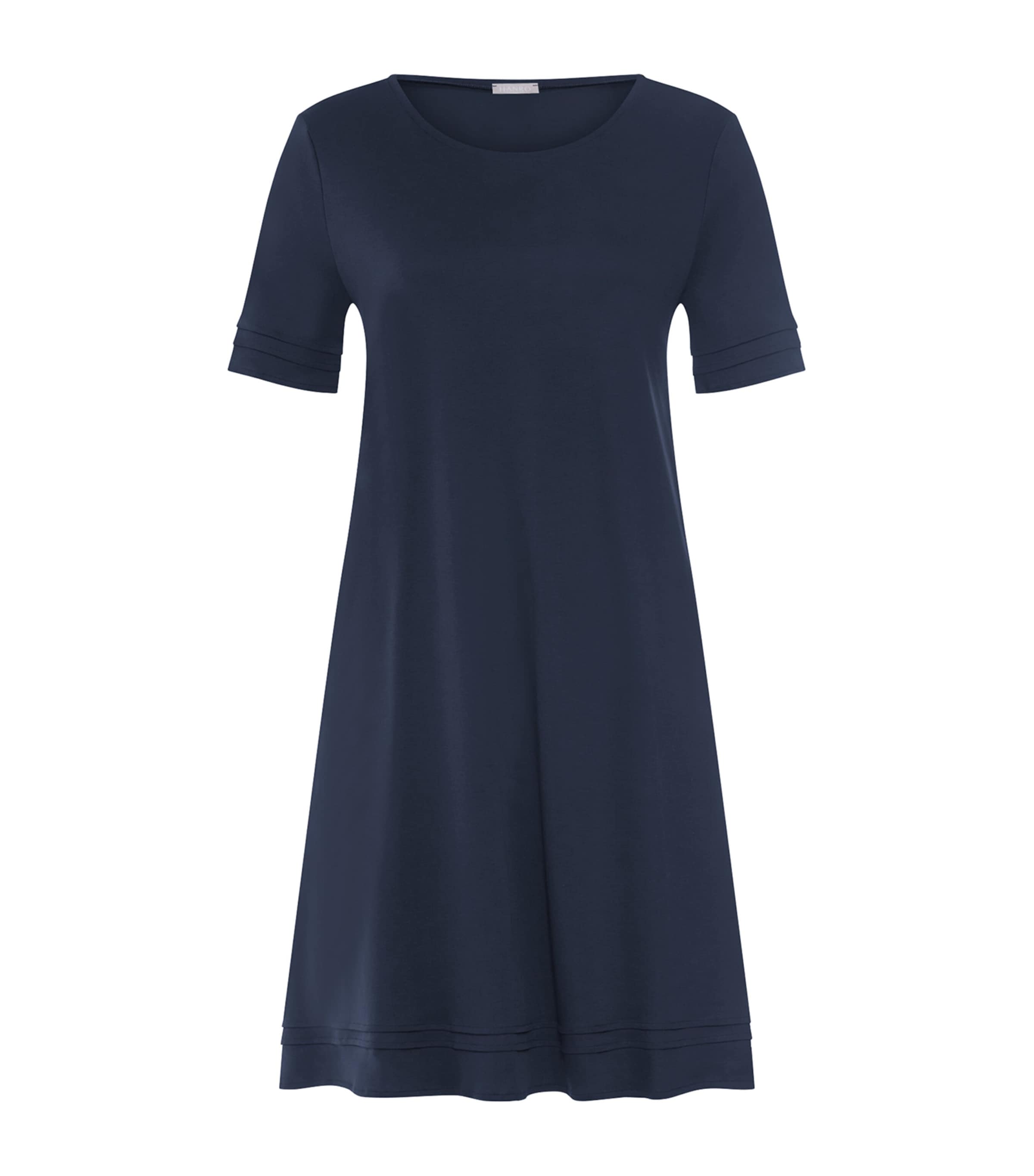 Hanro Womens Cotton Pilar Nightdress Deep Navy