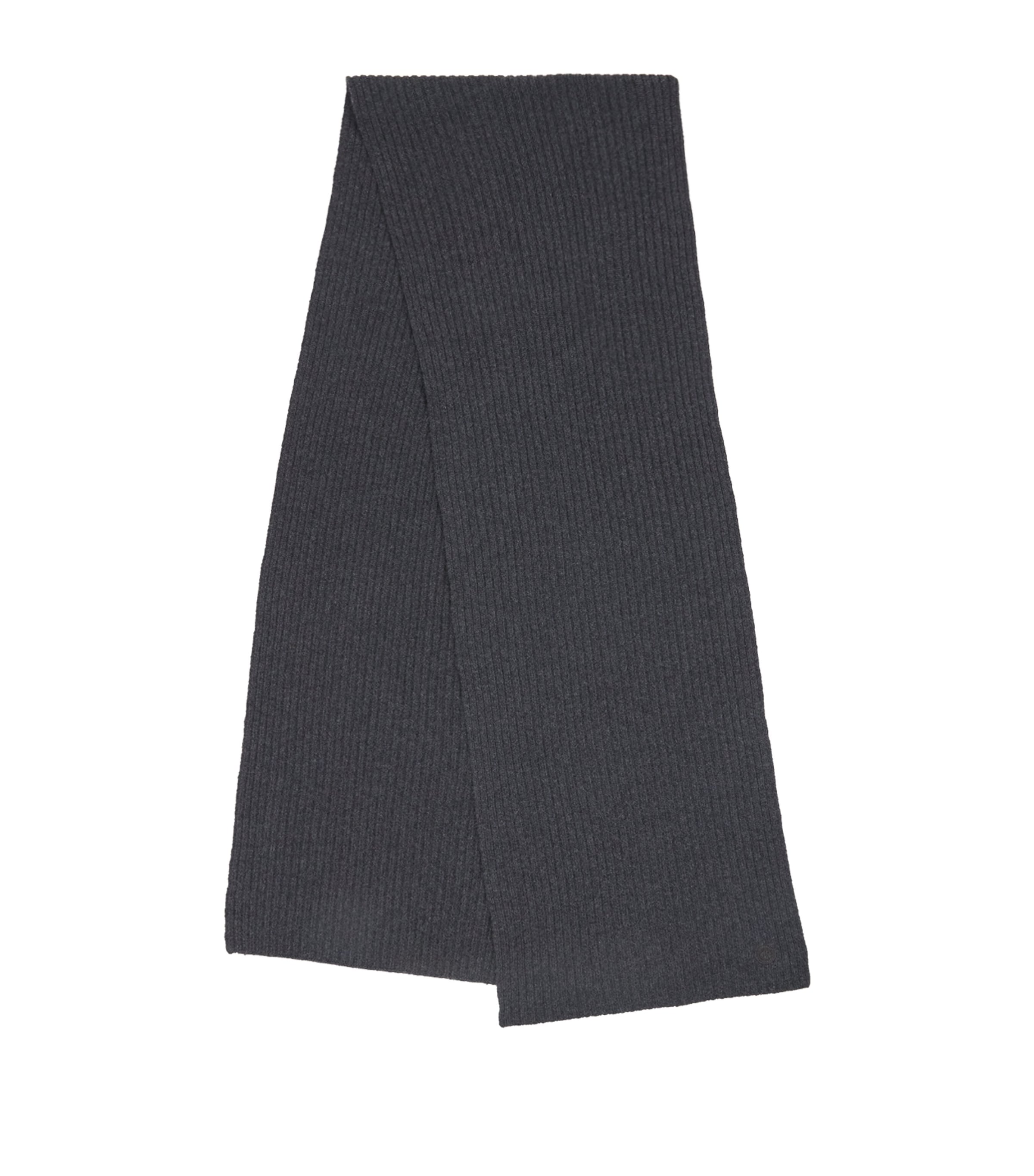 Cashmere Rib-Knit Scarf