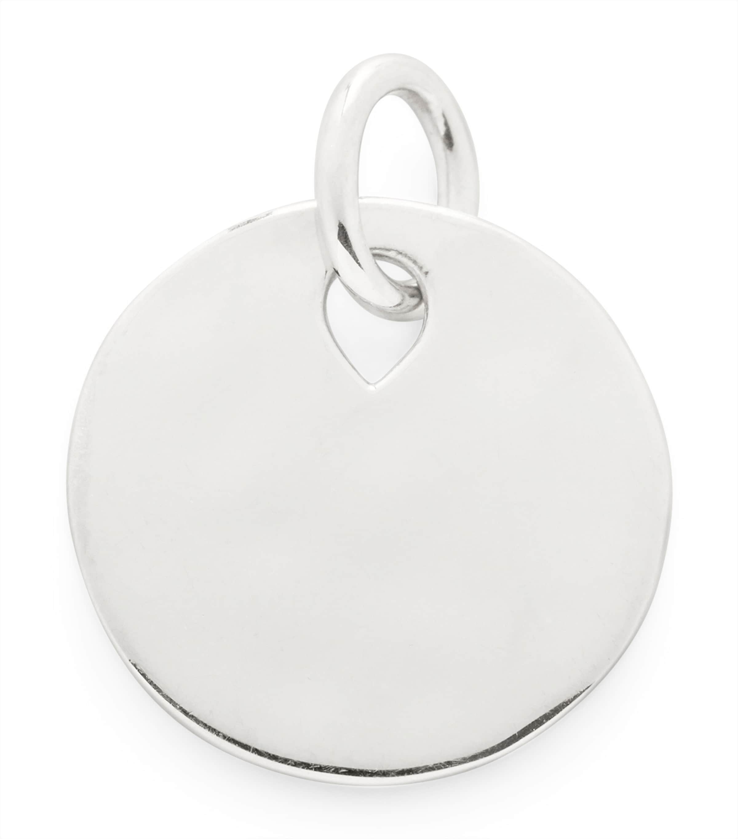 Sterling Silver Round Ziggy Pendant
