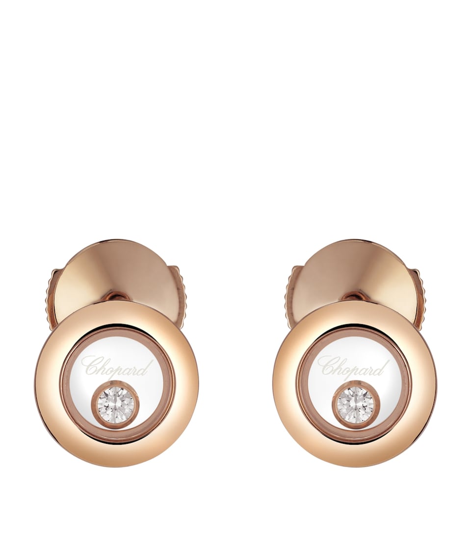 Rose Gold and Diamond Happy Diamonds Icons Earrings