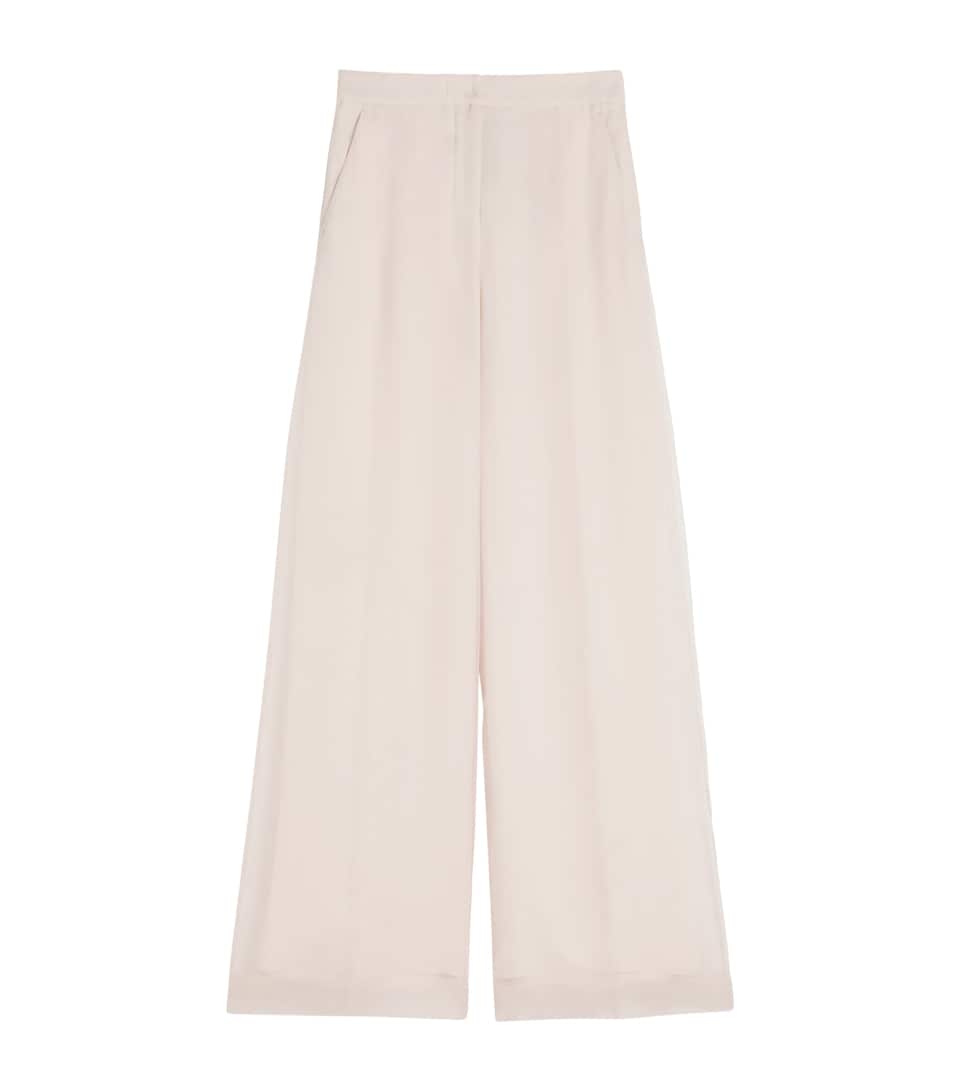 Silk Wide-Leg Trousers