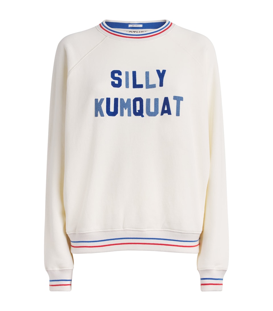 MOTHER Womens Cotton The Big Sport Sweatshirt Sik Silly Kumqu