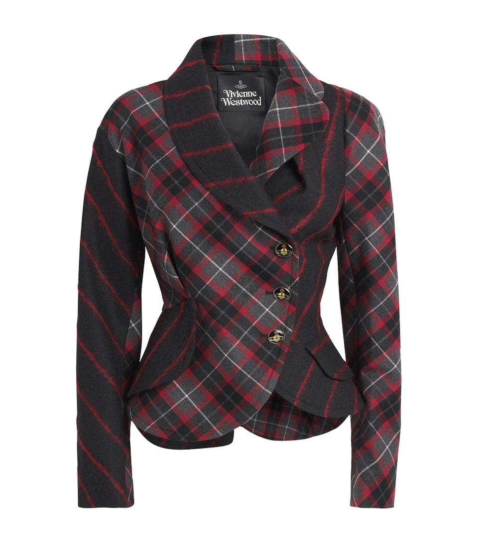 Vivienne Westwood Womens Wool Stormy Blazer Charcoal/red