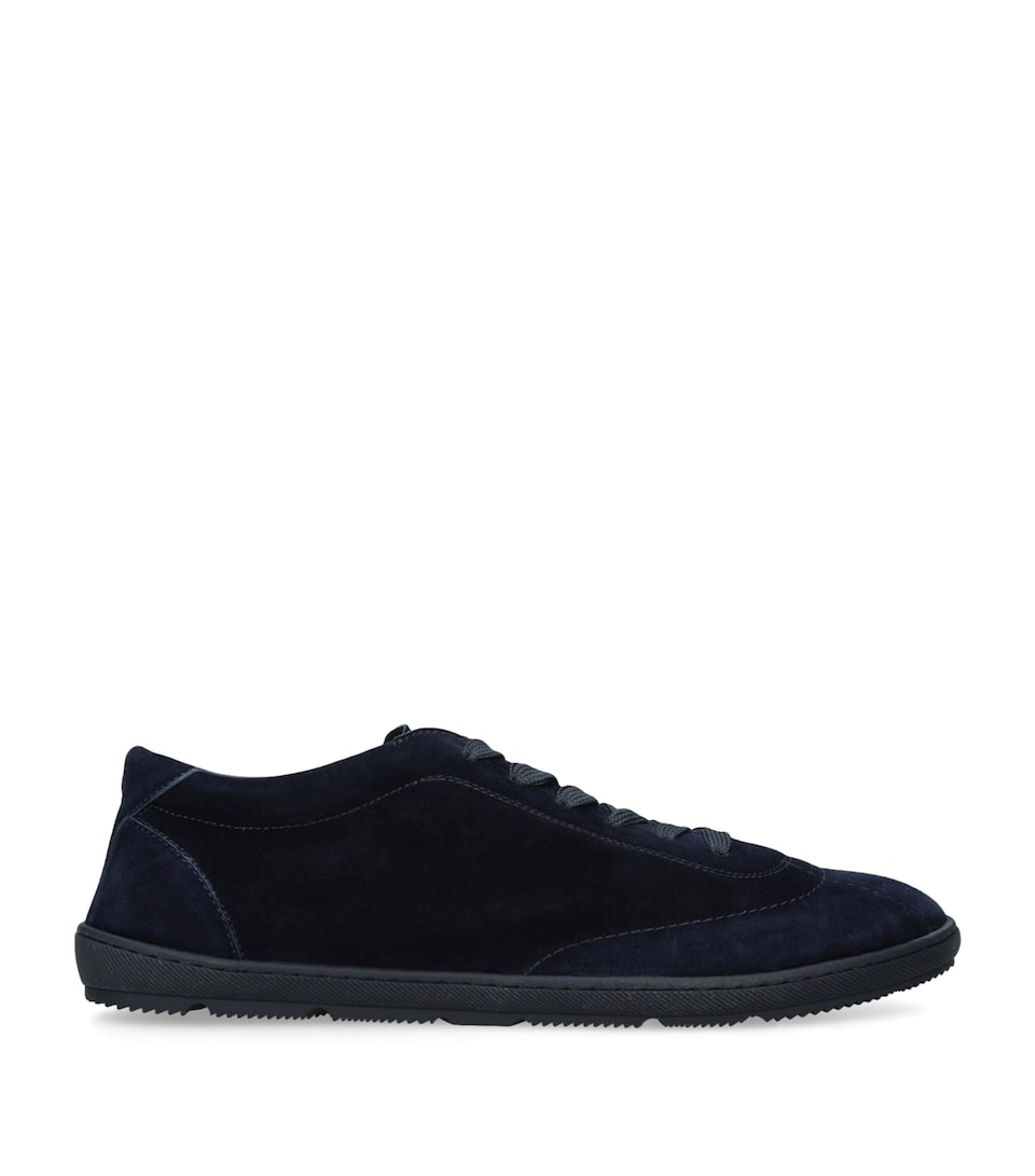 Brunello Cucinelli Suede Low-Top Sneakers Navy