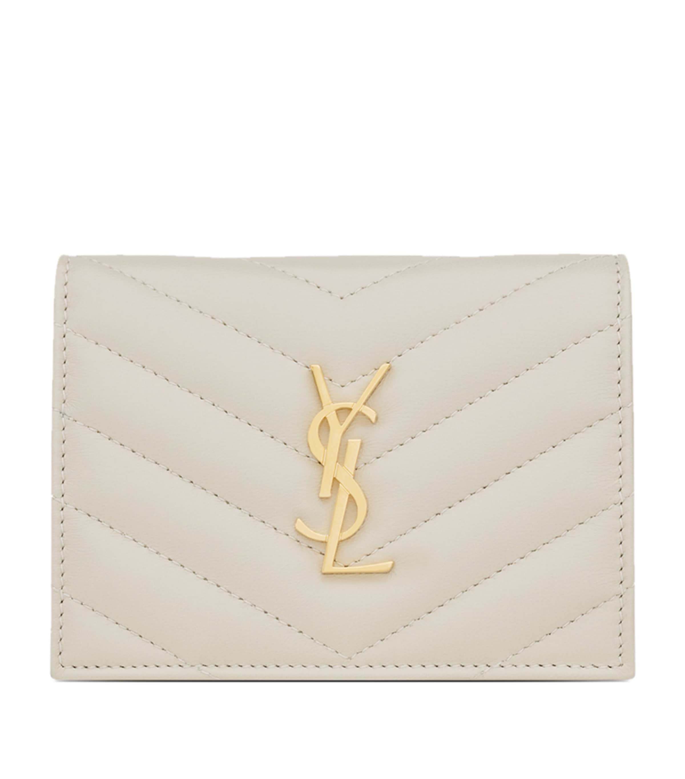 Saint Laurent Small Leather Chain Wallet | Harrods US