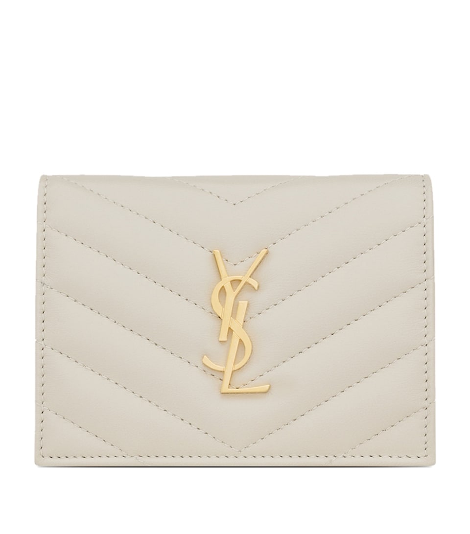 Quilted Leather Monogram Wallet