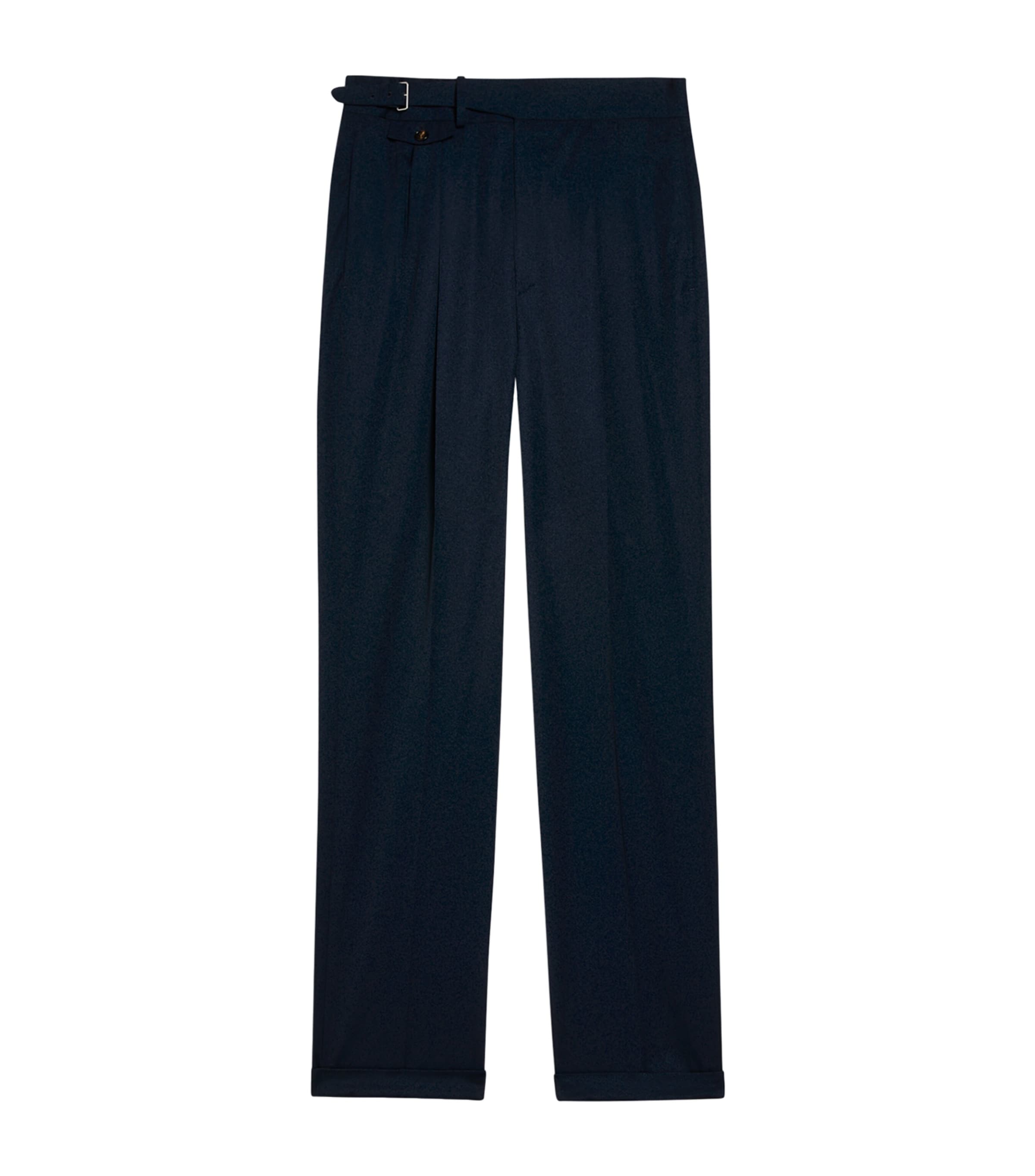 Dunhill Mens Linen Pinstripe Tailored Trousers