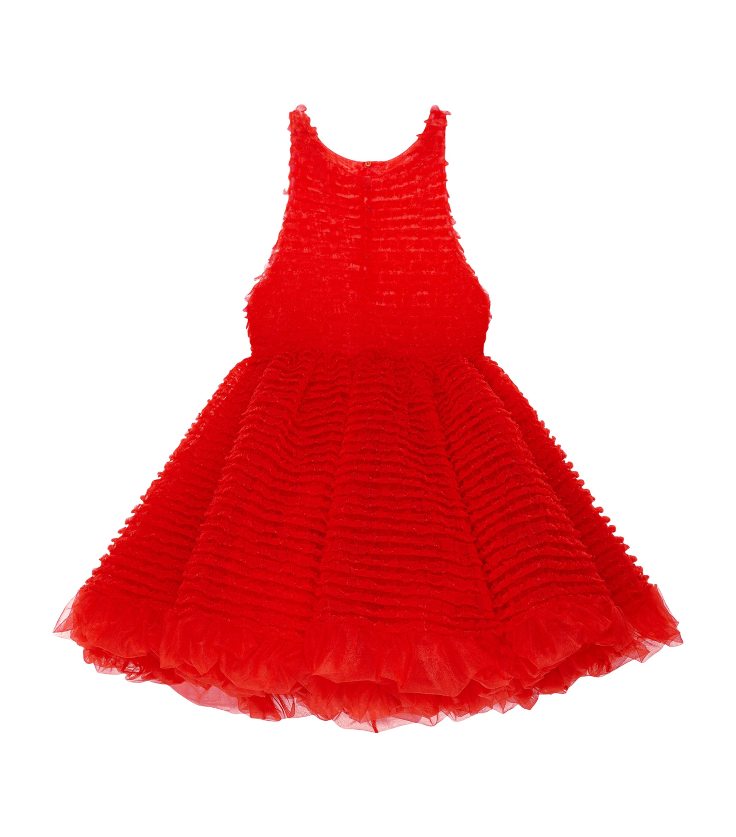 Givenchy Tiered Mini Dress Poppy Red