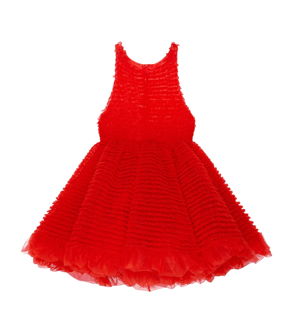 Givenchy Tiered Mini Dress Poppy Red