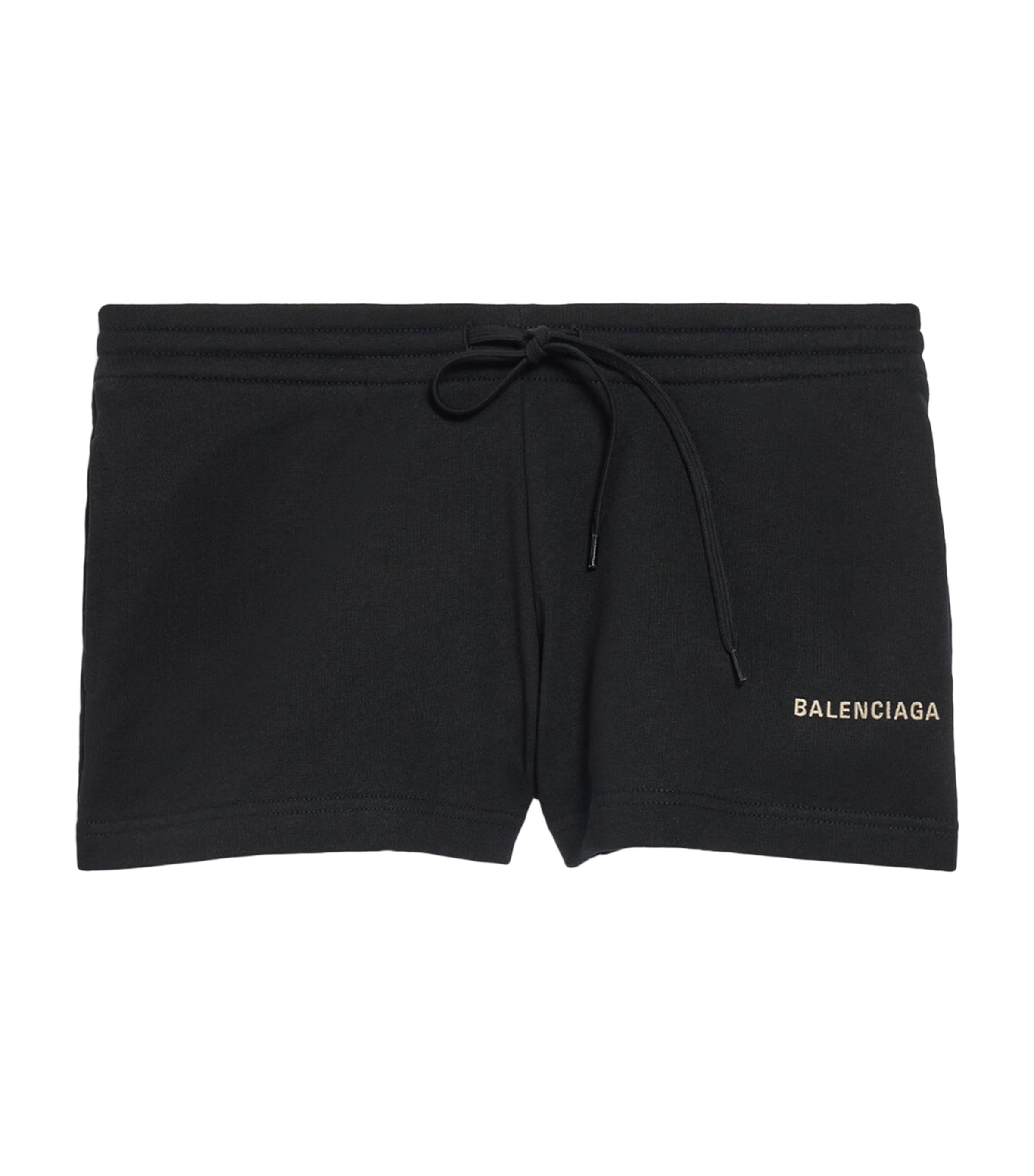 Balenciaga Womens Cotton Fleece Drawstring Shorts