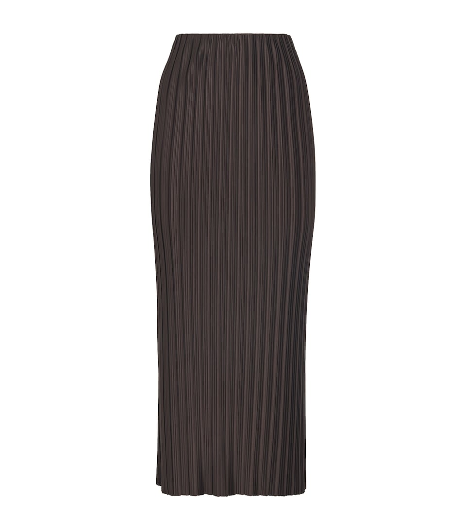Jersey Pleated Column Skirt