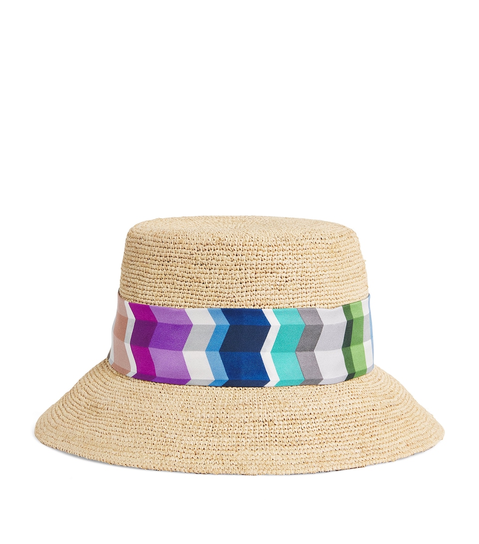 Silk-Trim Straw Hat