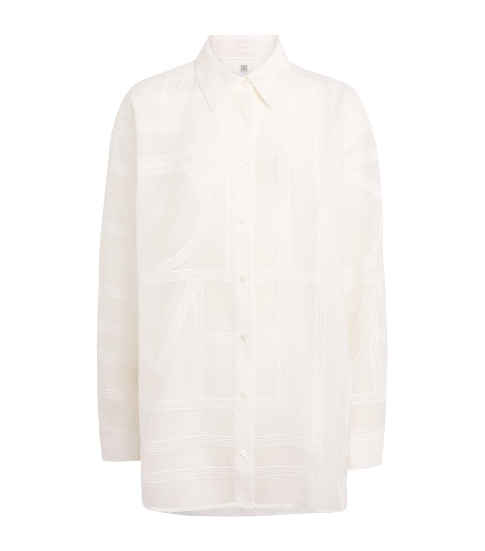 Cotton-Silk Monogram Shirt