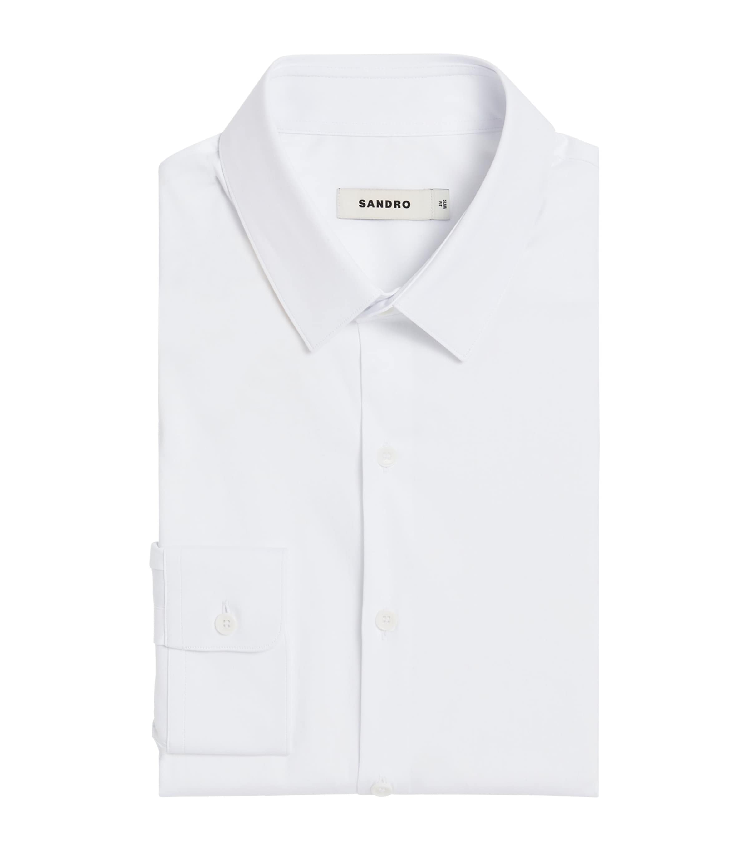 Sandro Paris Mens Cotton Oxford Shirt White