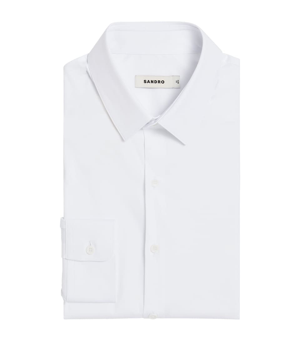Sandro Paris Mens Cotton Oxford Shirt White