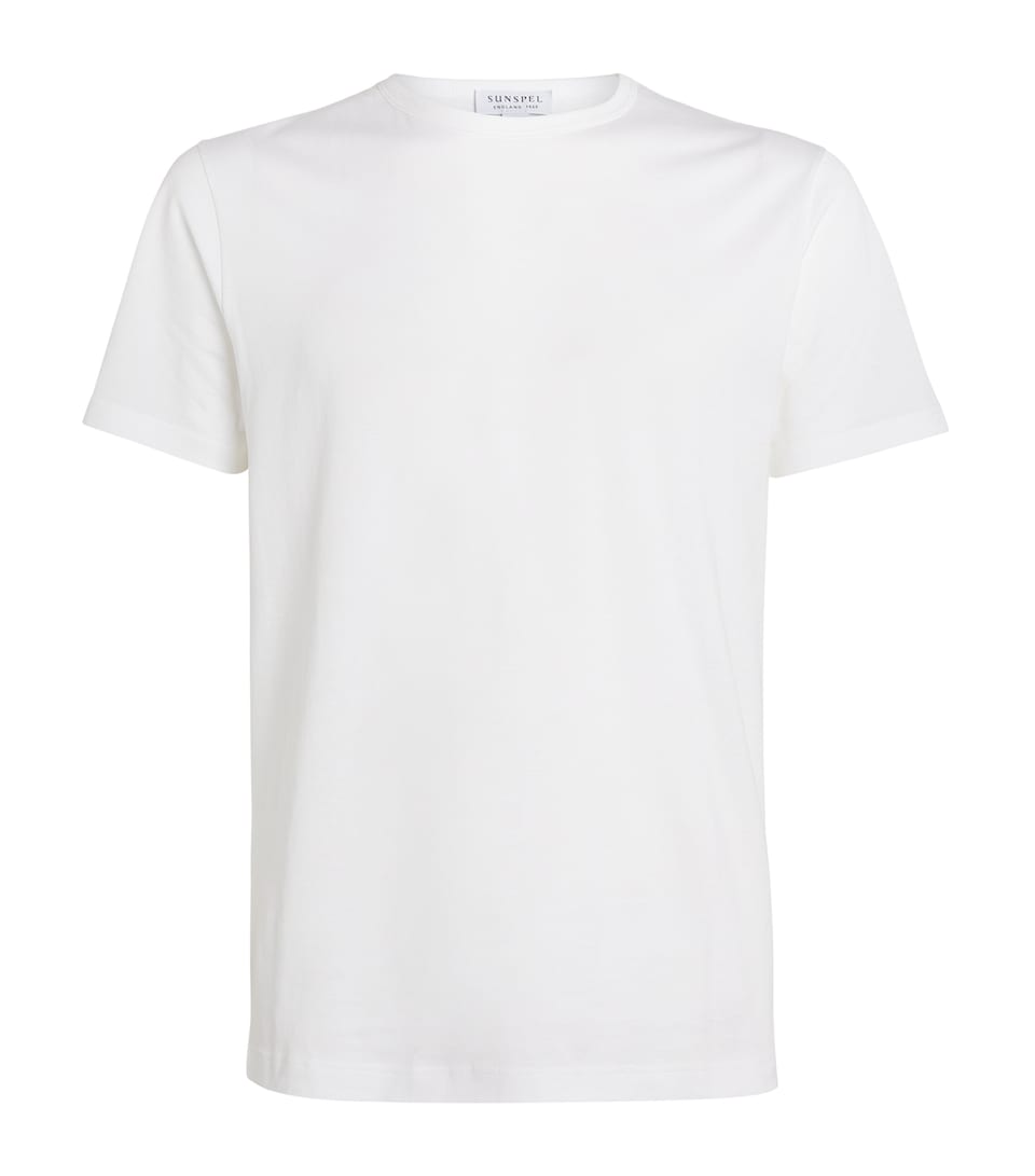Sunspel Mens Supima Cotton Classic T-Shirt Whaa White