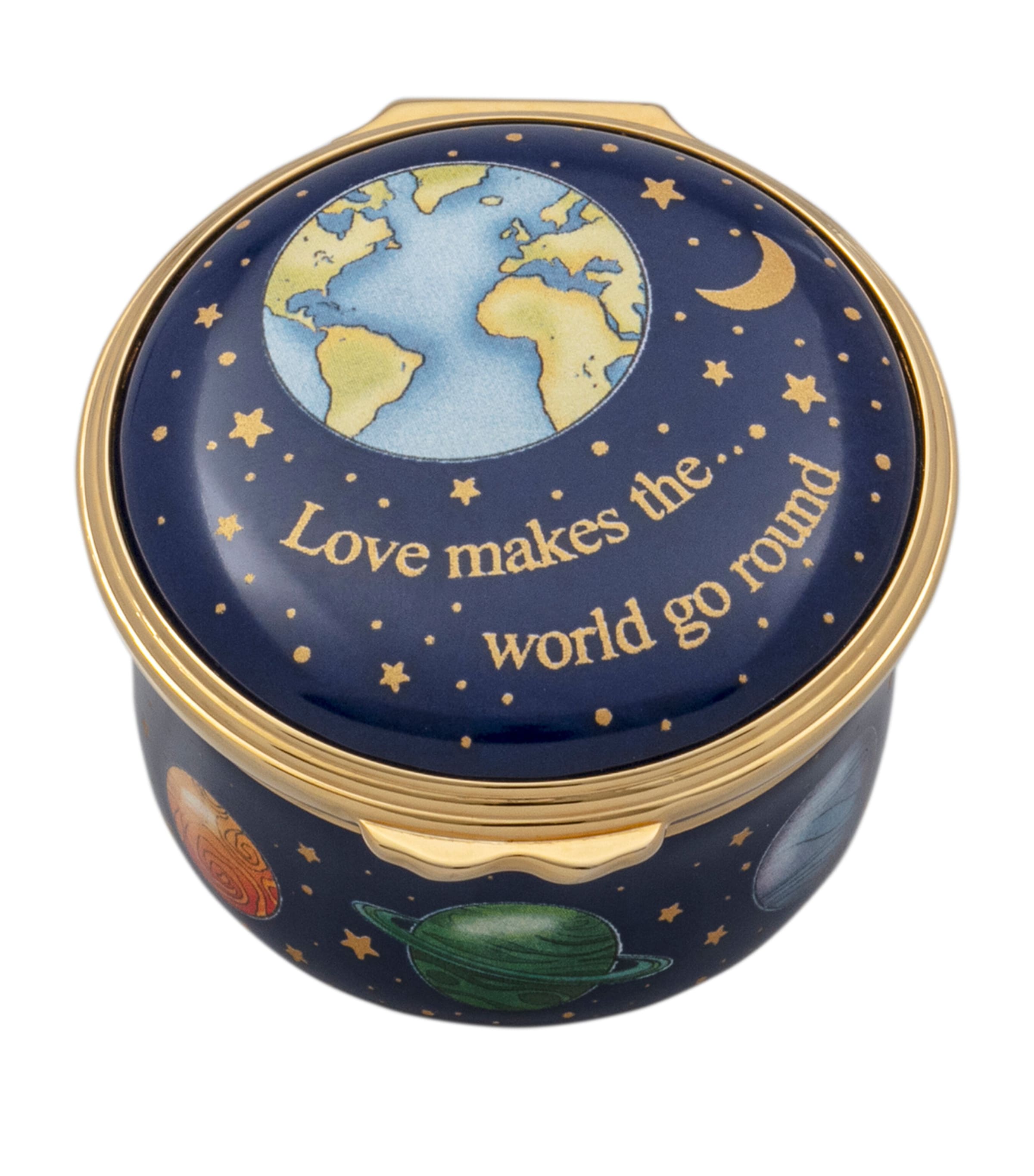 Enamel Love Makes The World Go Round Box