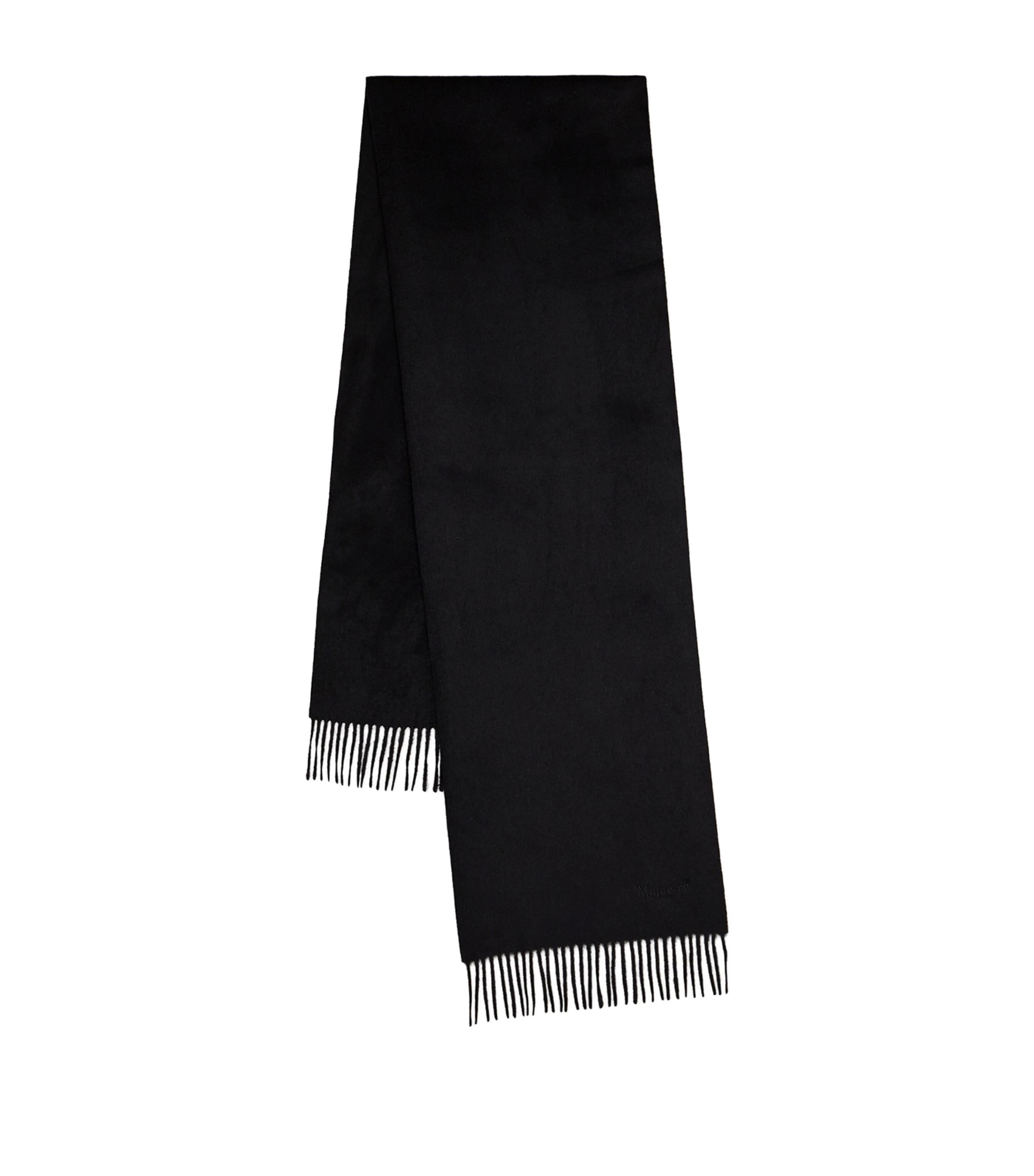 Mulberry Small Merino Wool Scarf Black
