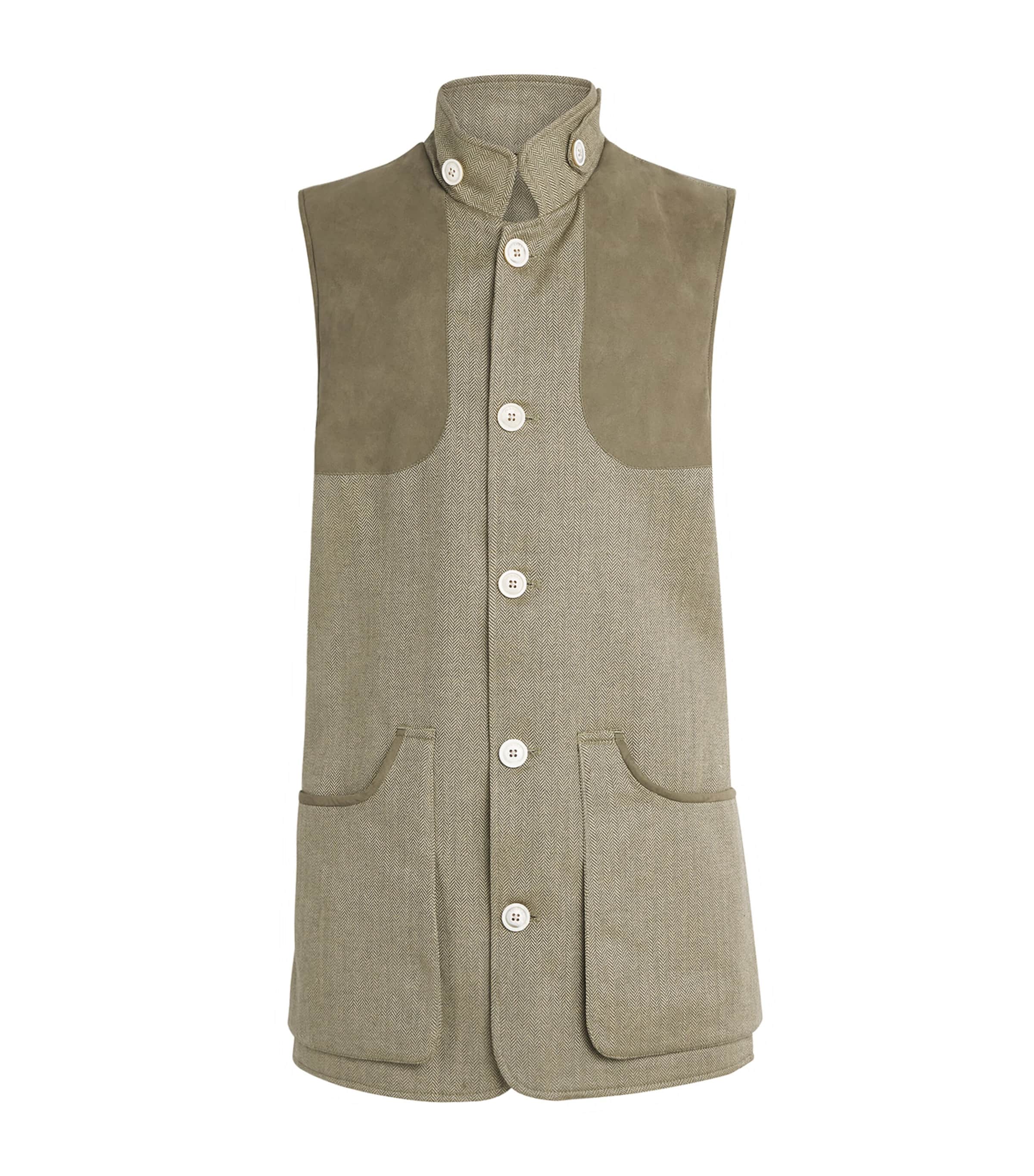 Purdey Mens Cotton-Blend Kalahari Gilet Sge