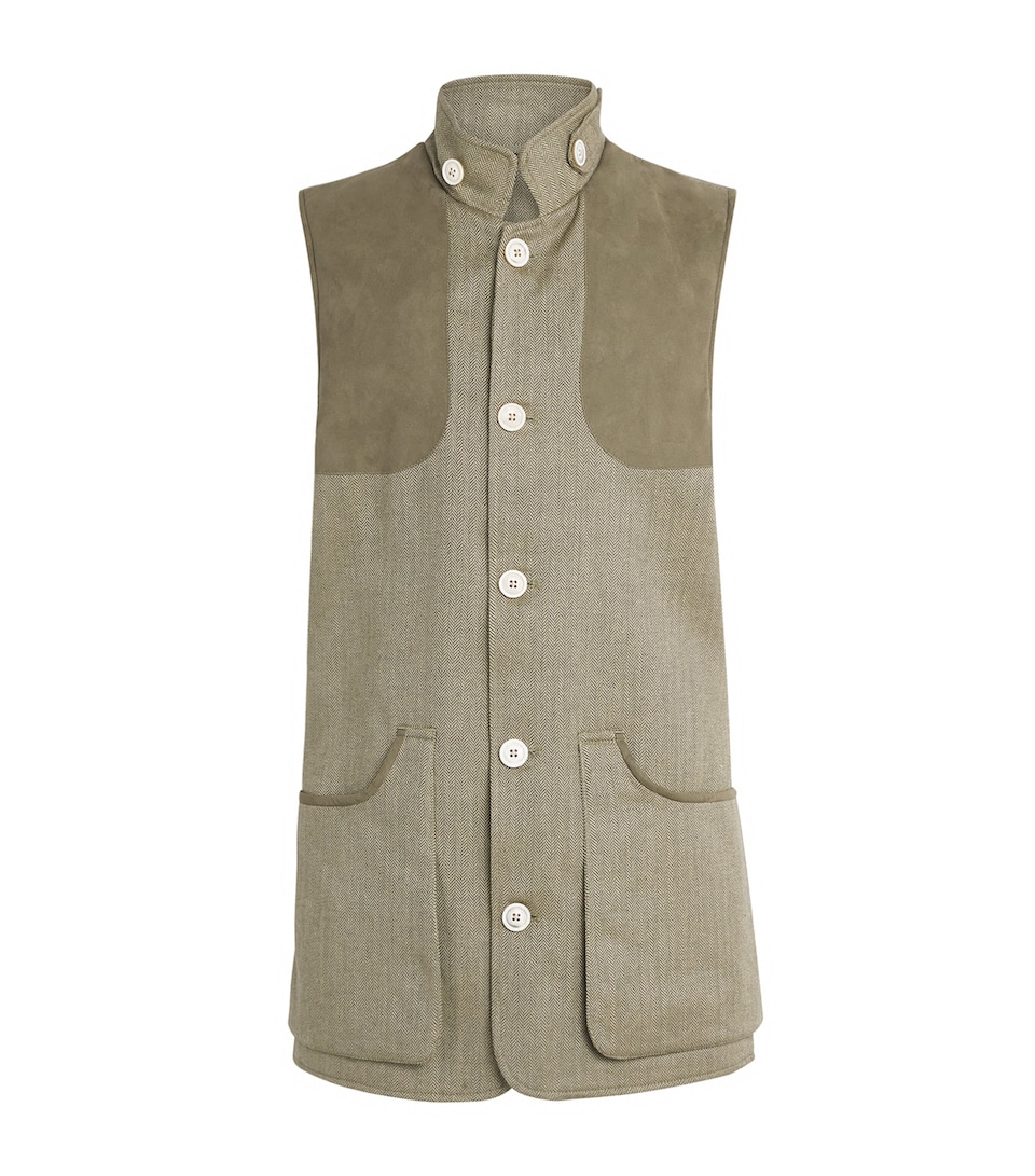 Purdey Mens Cotton-Blend Kalahari Gilet Sge
