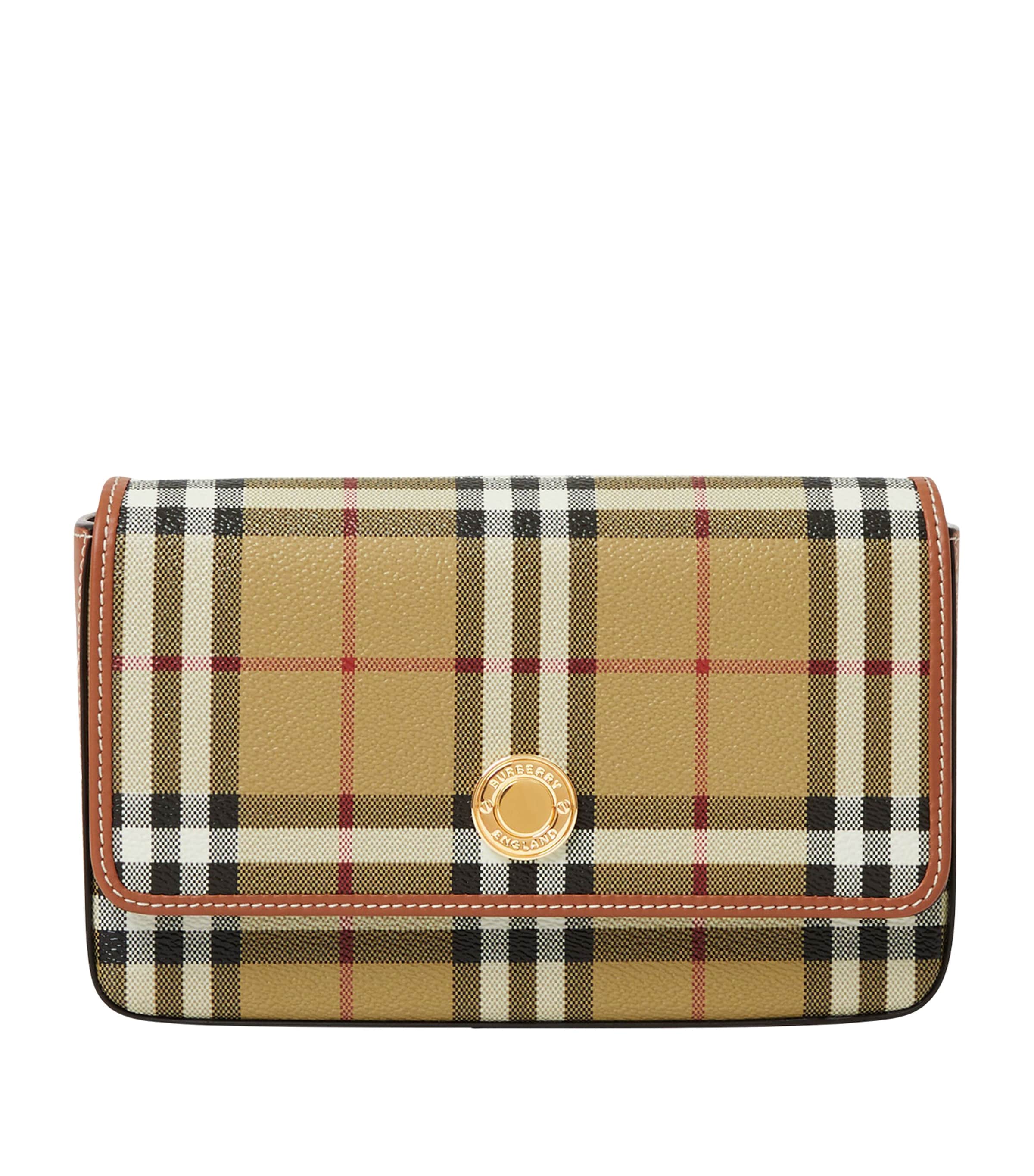 Burberry Check Hampshire Cross-Body Bag Archive Beige
