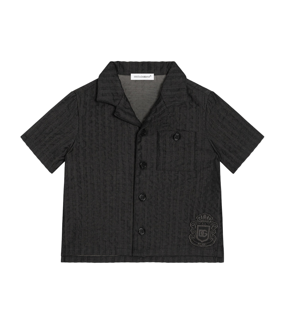 Dolce&Gabbana Kids Denim Logo Shirt (3-30 Months) Comb