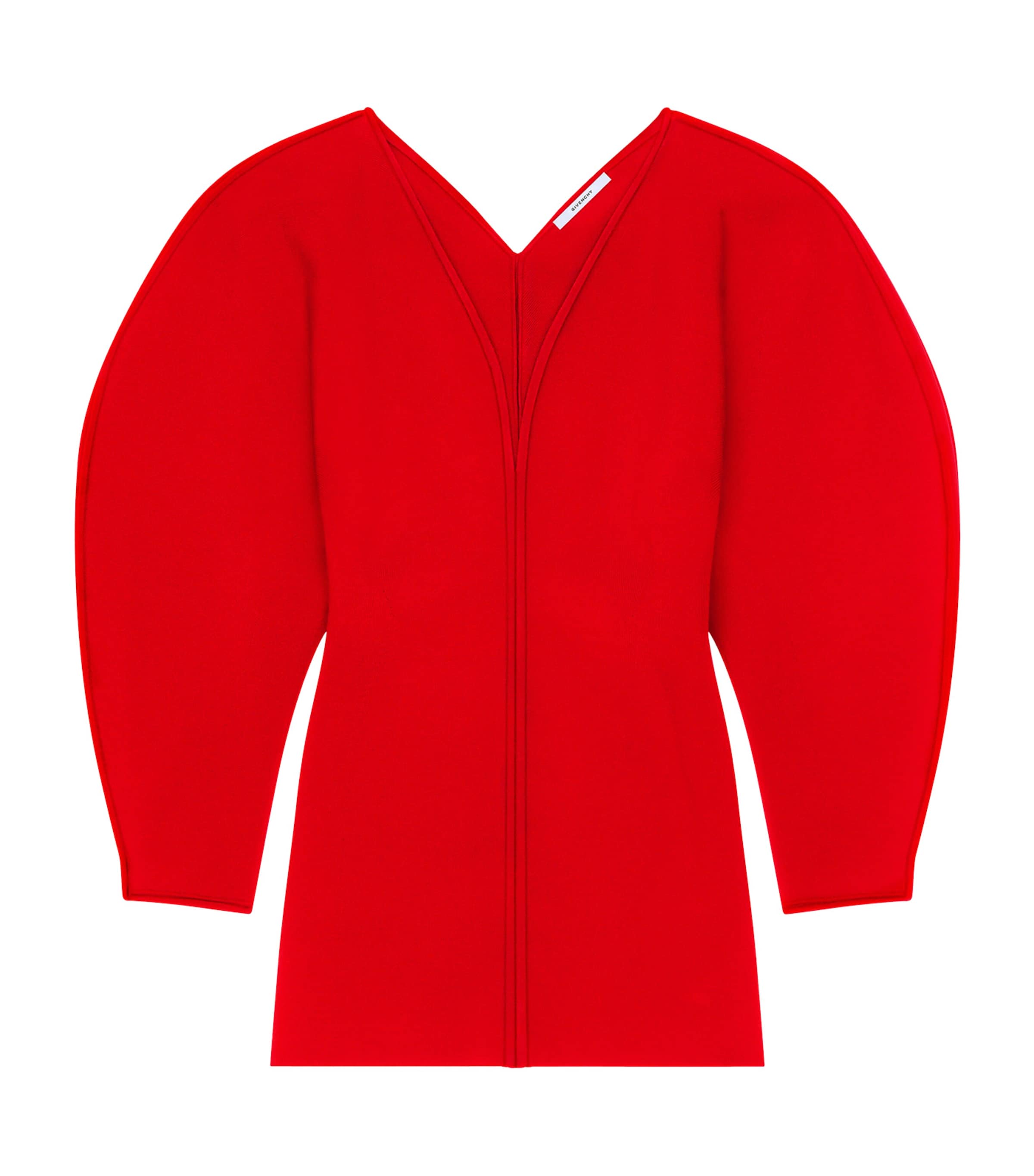 Givenchy Womens Cocoon Mini Dress Poppy Red