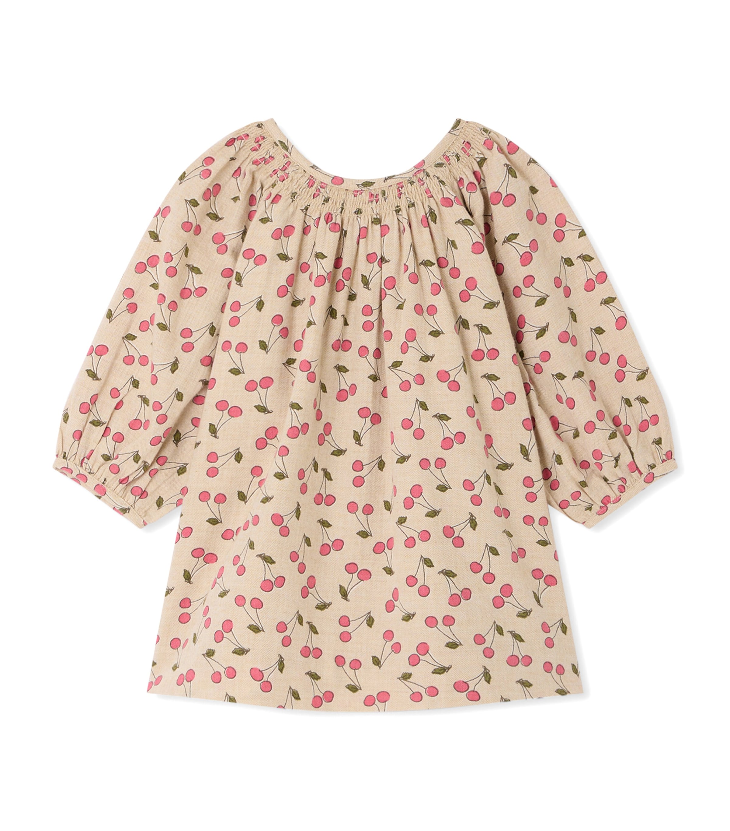 Bonpoint Cotton Cherry Print Dress (6-18 Months) Imp Mastic