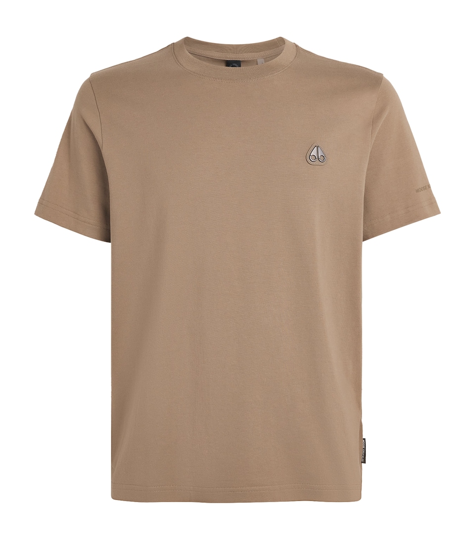 Moose Knuckles Mens Cotton Crescent T-Shirt Ashen