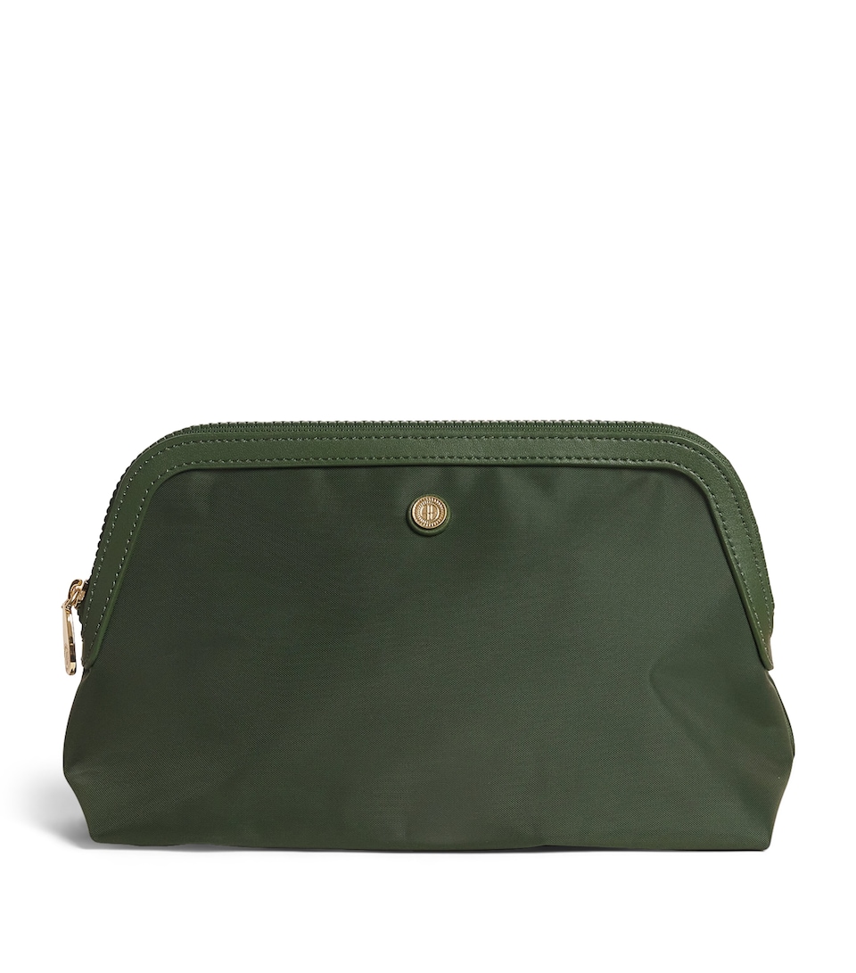 Harrods Large Nylon Wash Bag Green