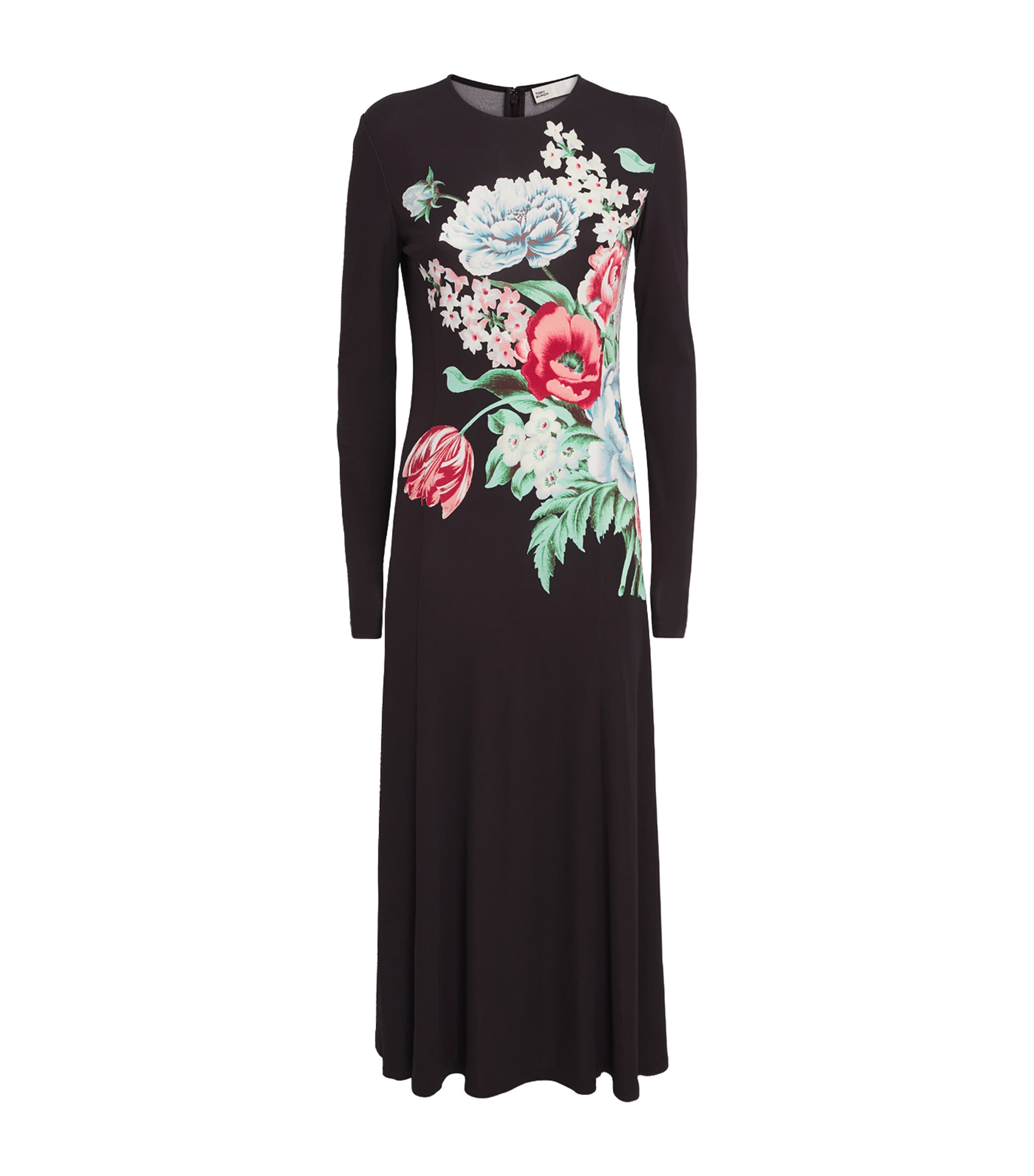 Jersey Floral Midi Dress