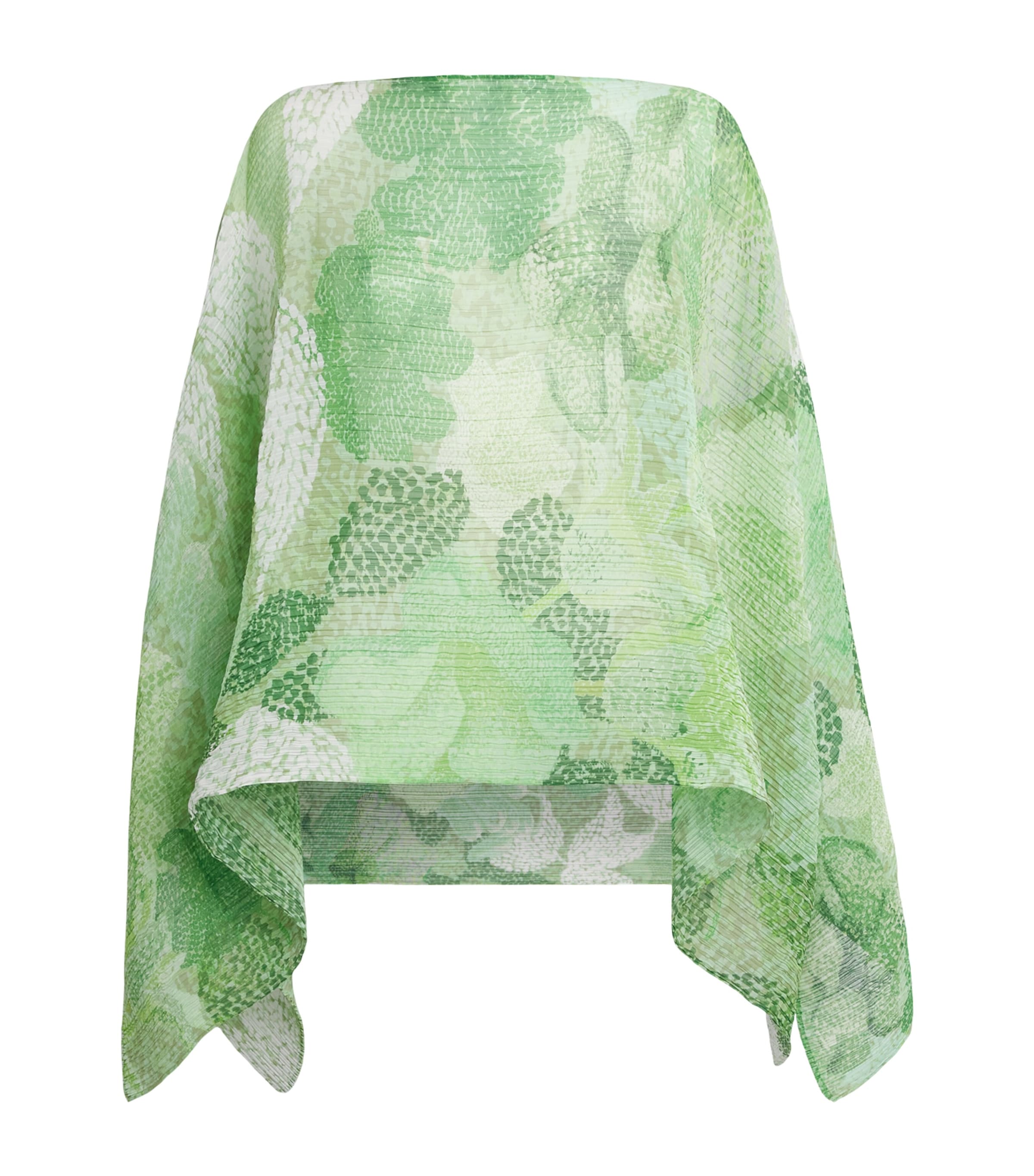 Pleats Please Issey Miyake Womens Pleated Foggy Forest Madame-T Grass Green