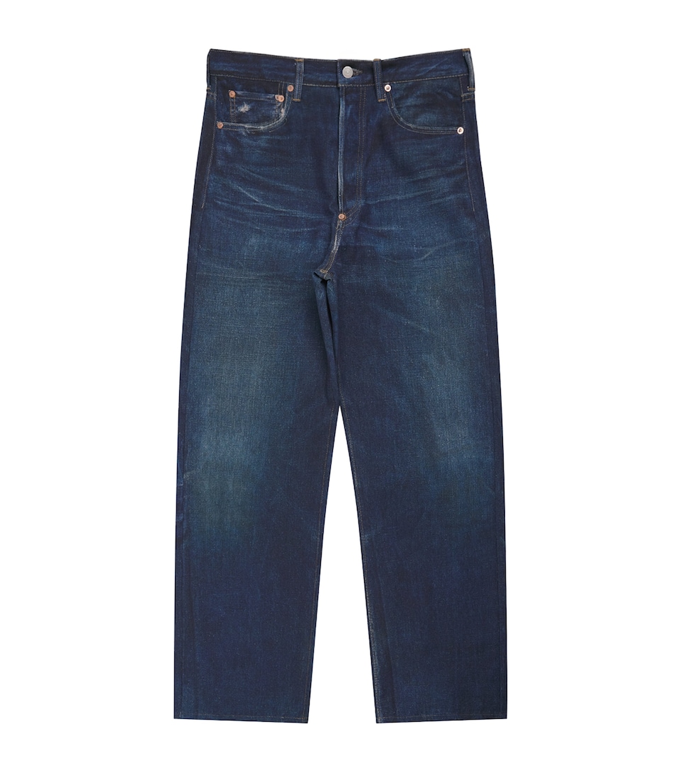 Junya Watanabe MAN Mens x Levi's Distressed Straight Jeans Indigo