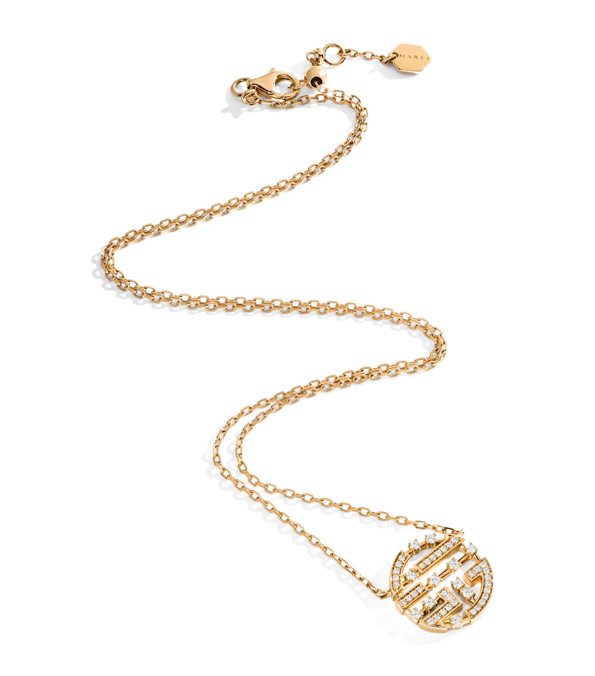 Yellow Gold and Diamond Avenues Necklace